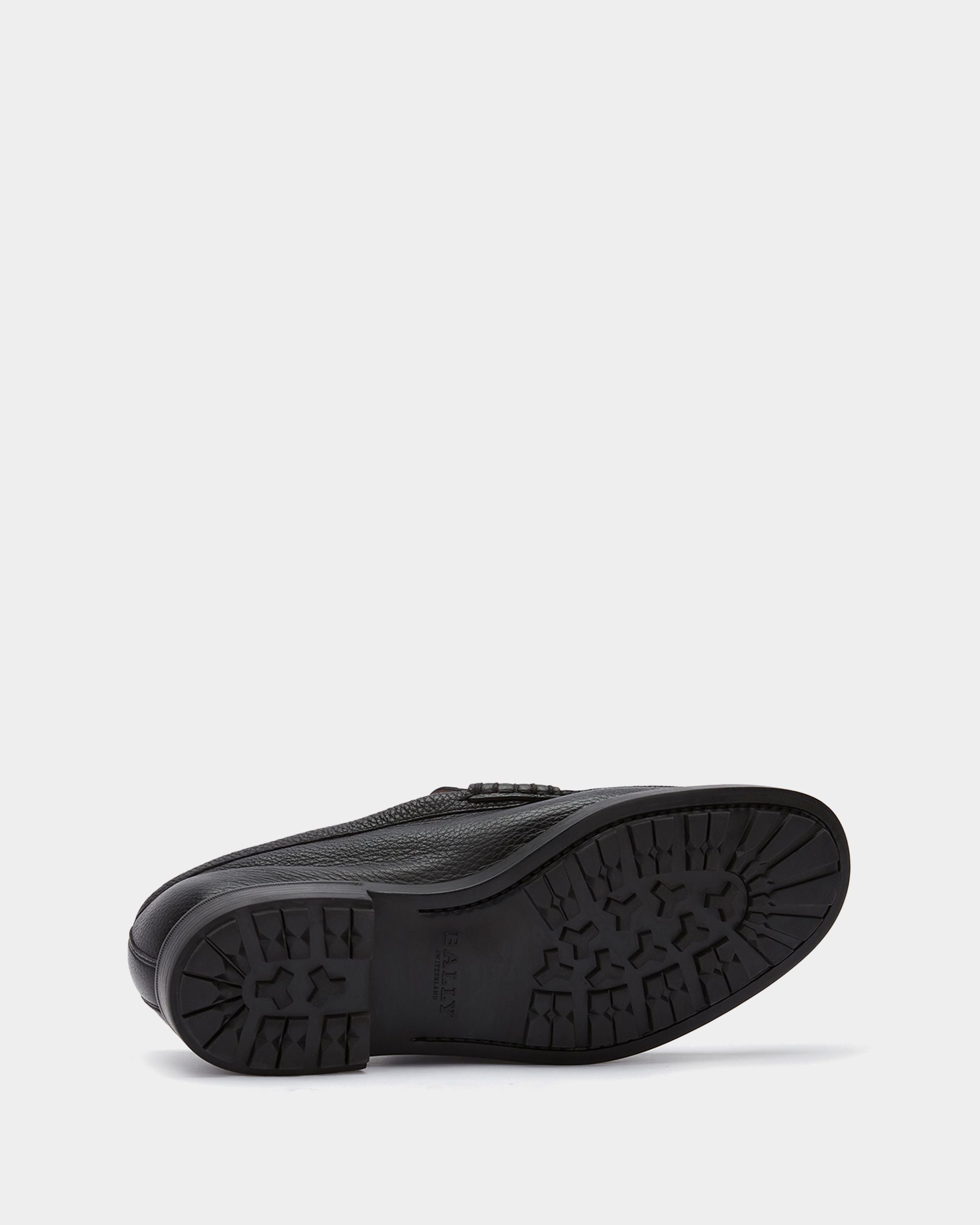 Mocassin En Cuir Grainé Noir - Homme - Bally - 04