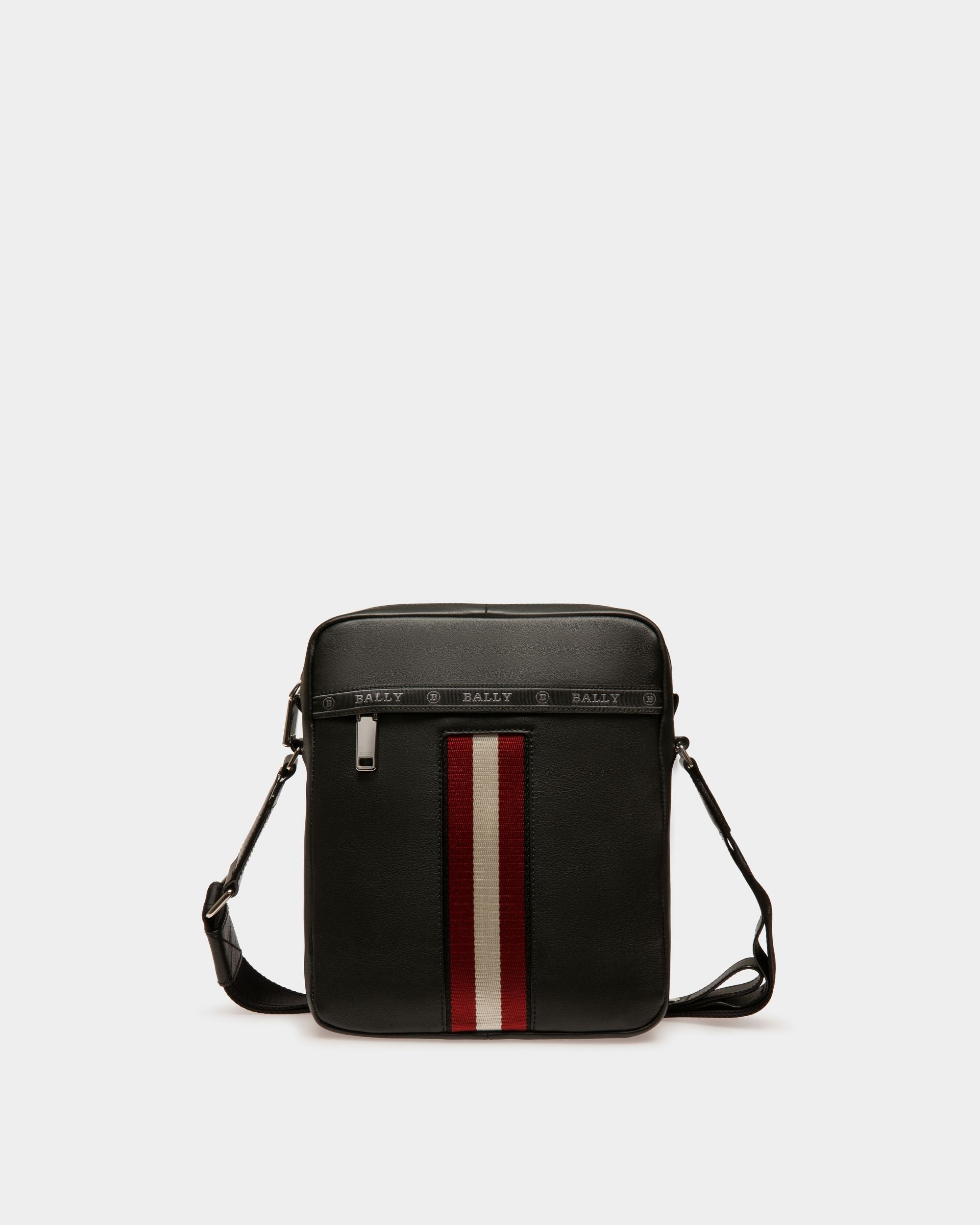 Holm Sac À Bandoulière En Cuir Noir - Homme - Bally - 01