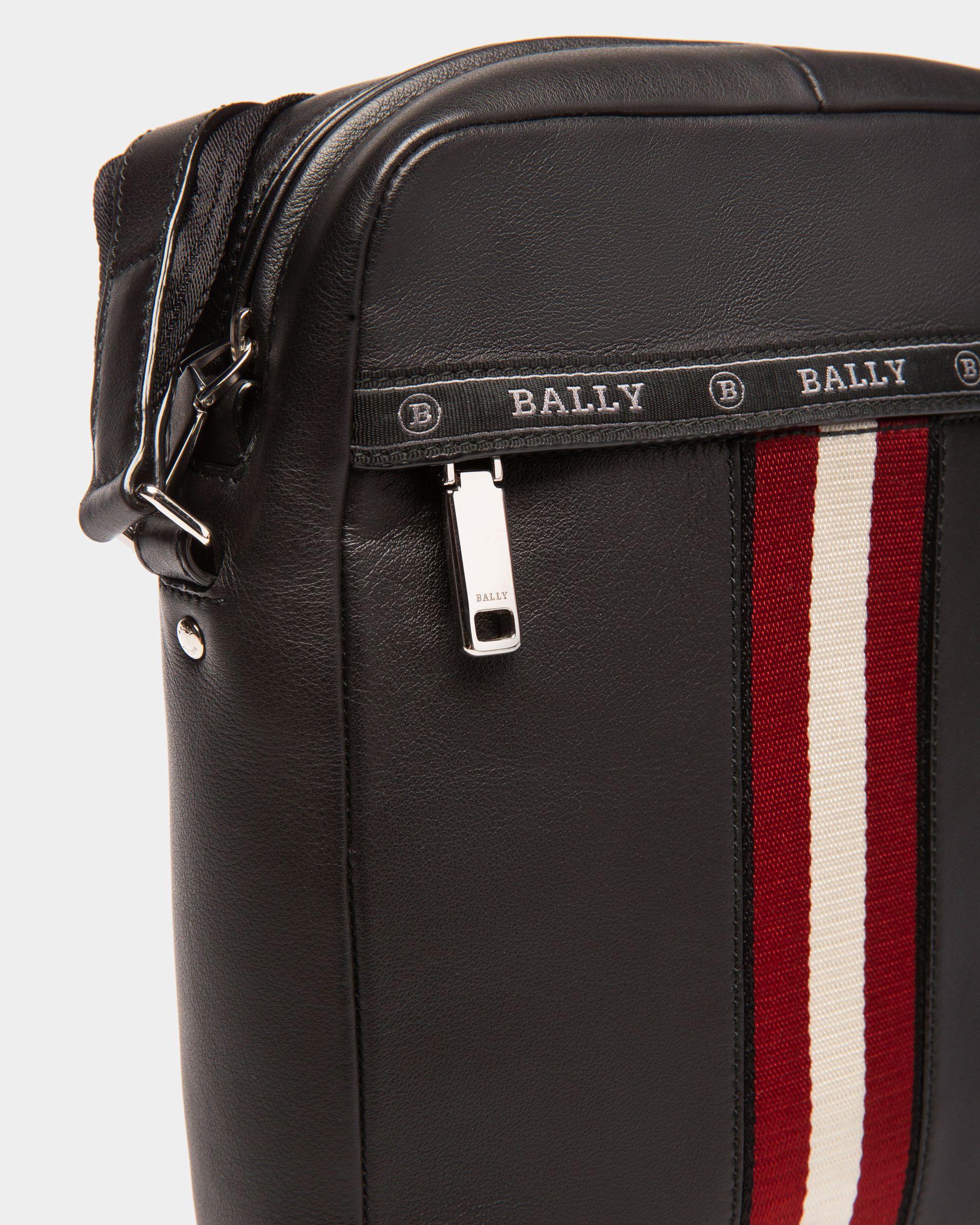 Holm Sac À Bandoulière En Cuir Noir - Homme - Bally - 04