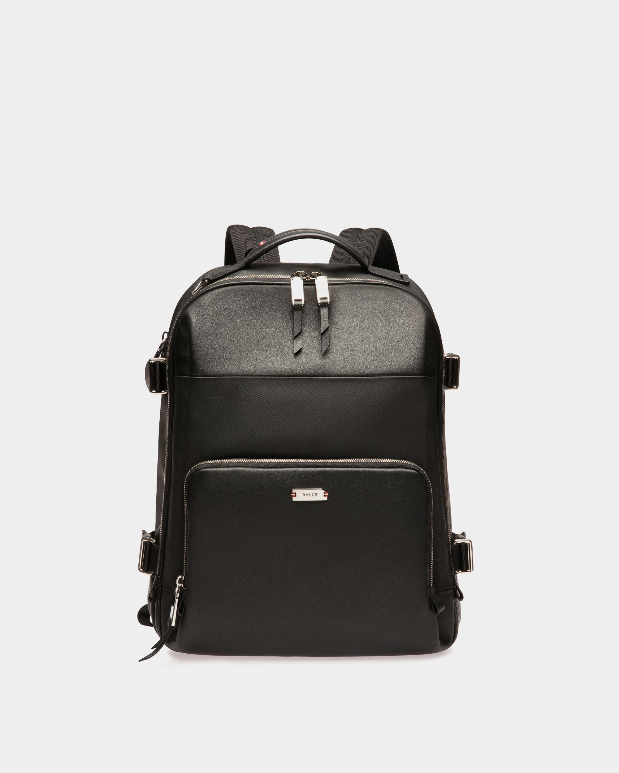 Veltan Sac À Dos Noir En Toile Enduite Et Cuir - Homme - Bally - 01