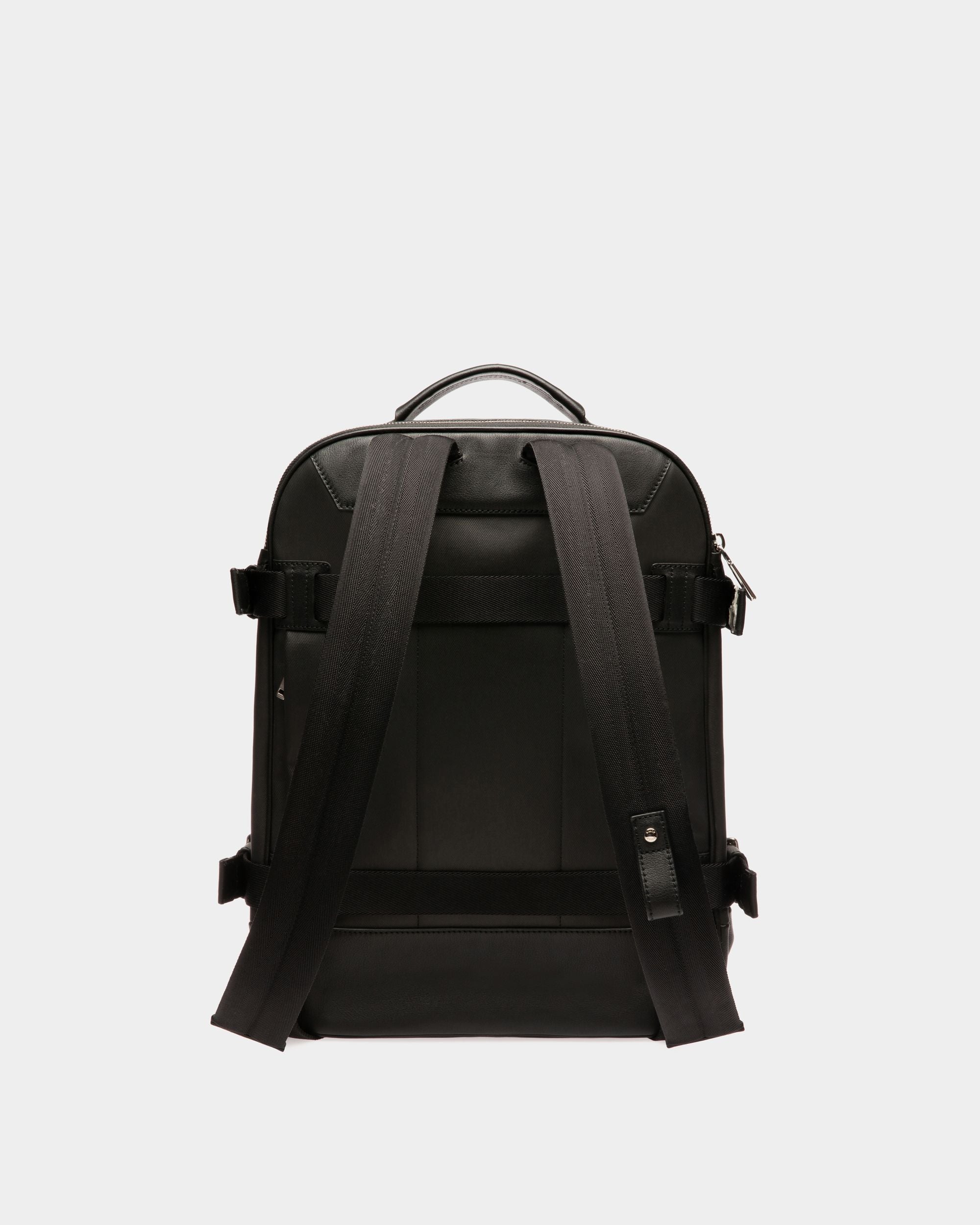 Veltan Sac À Dos Noir En Toile Enduite Et Cuir - Homme - Bally - 03
