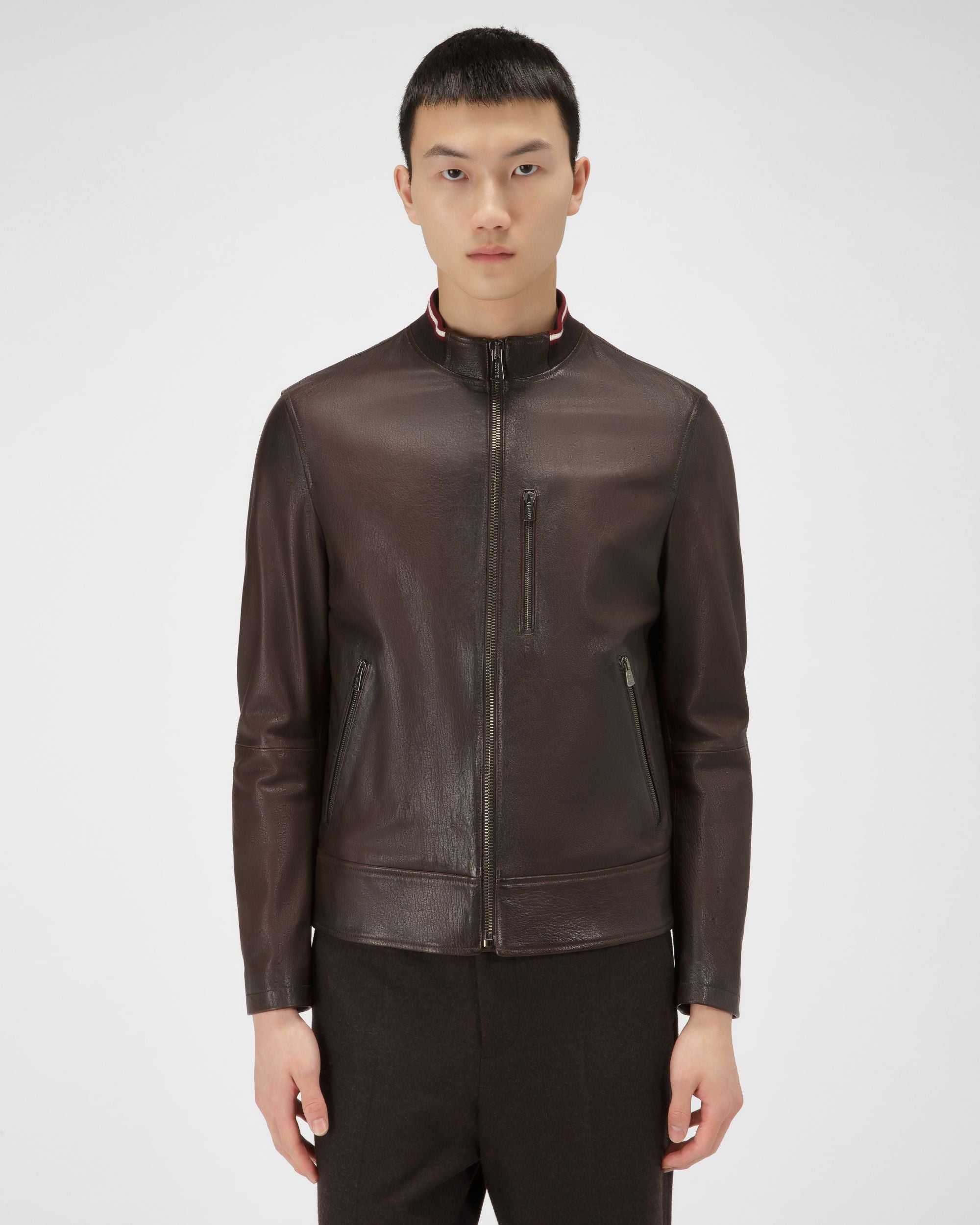 Blouson En Cuir Noir - Homme - Bally - 01