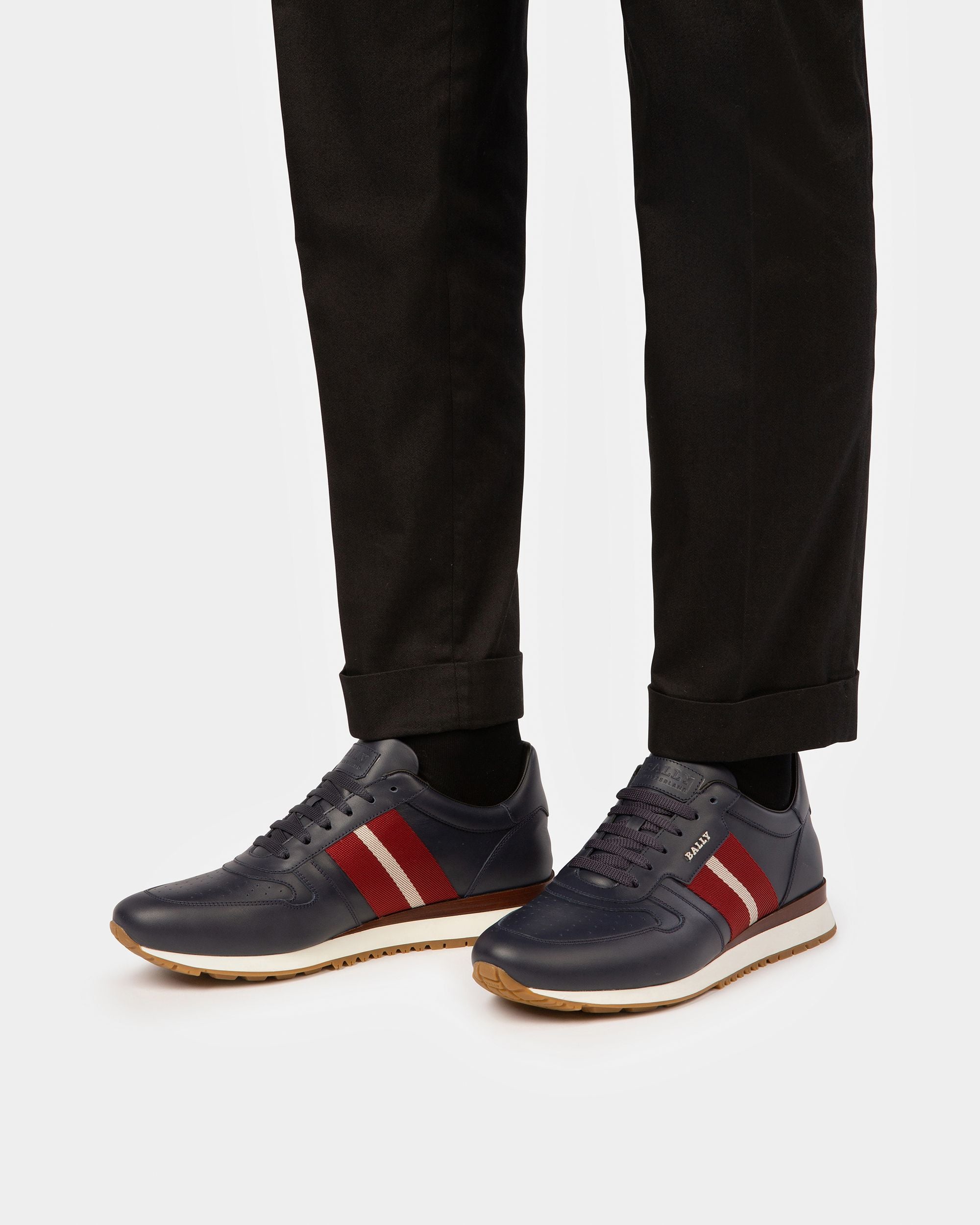 Astel Sneakers En Cuir Couleur Encre - Homme - Bally - 02