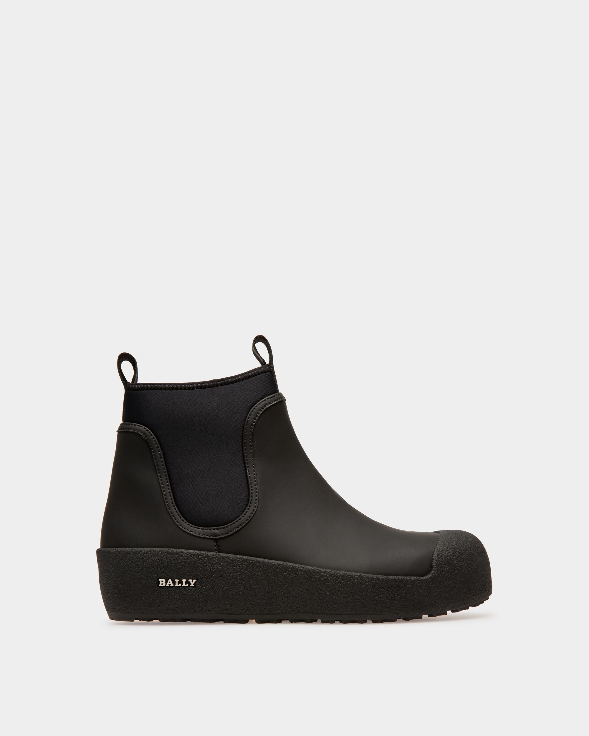 Gadey Bottes Noires En Cuir Et Caoutchouc - Femme - Bally - 01