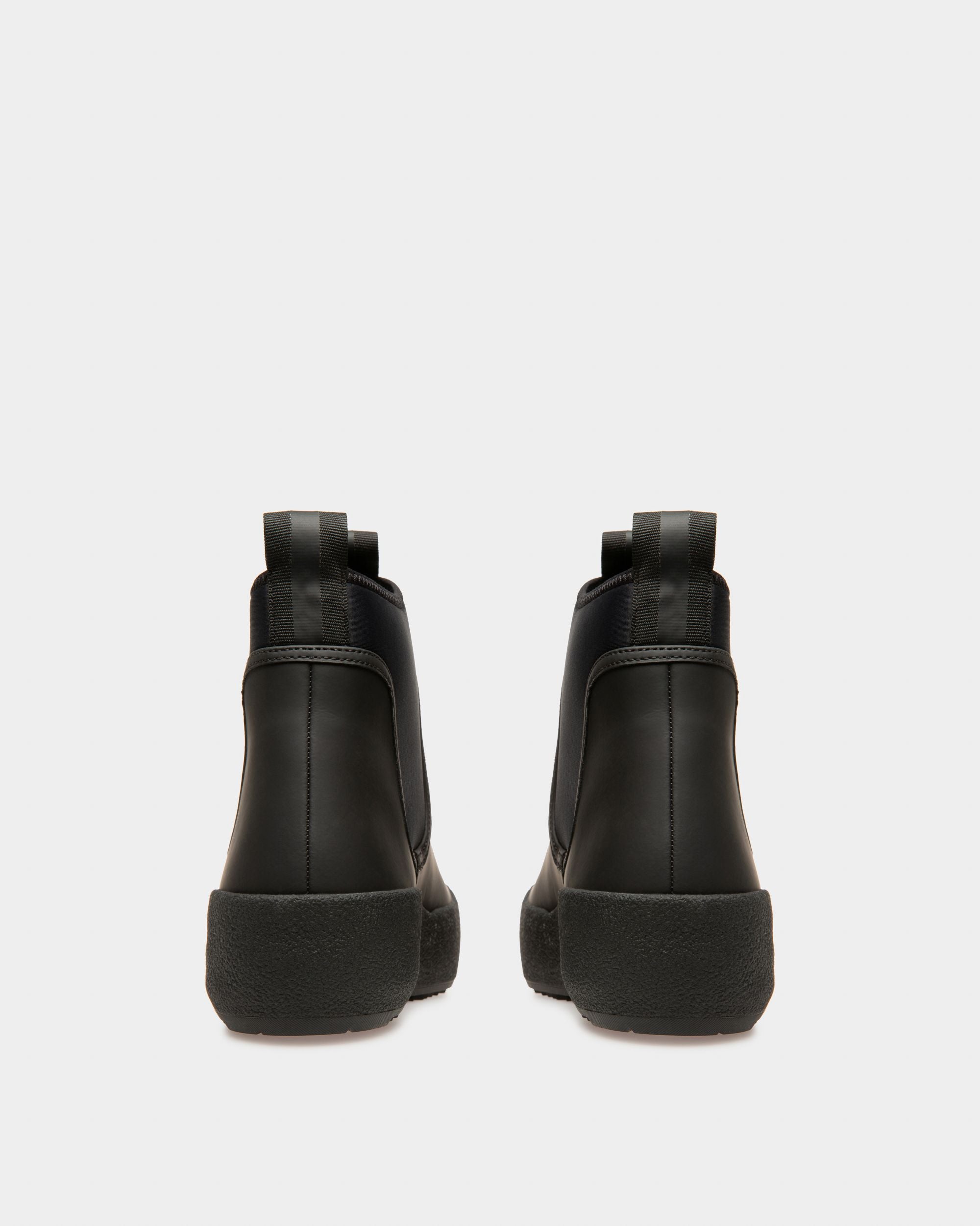 Gadey Bottes Noires En Cuir Et Caoutchouc - Femme - Bally - 04