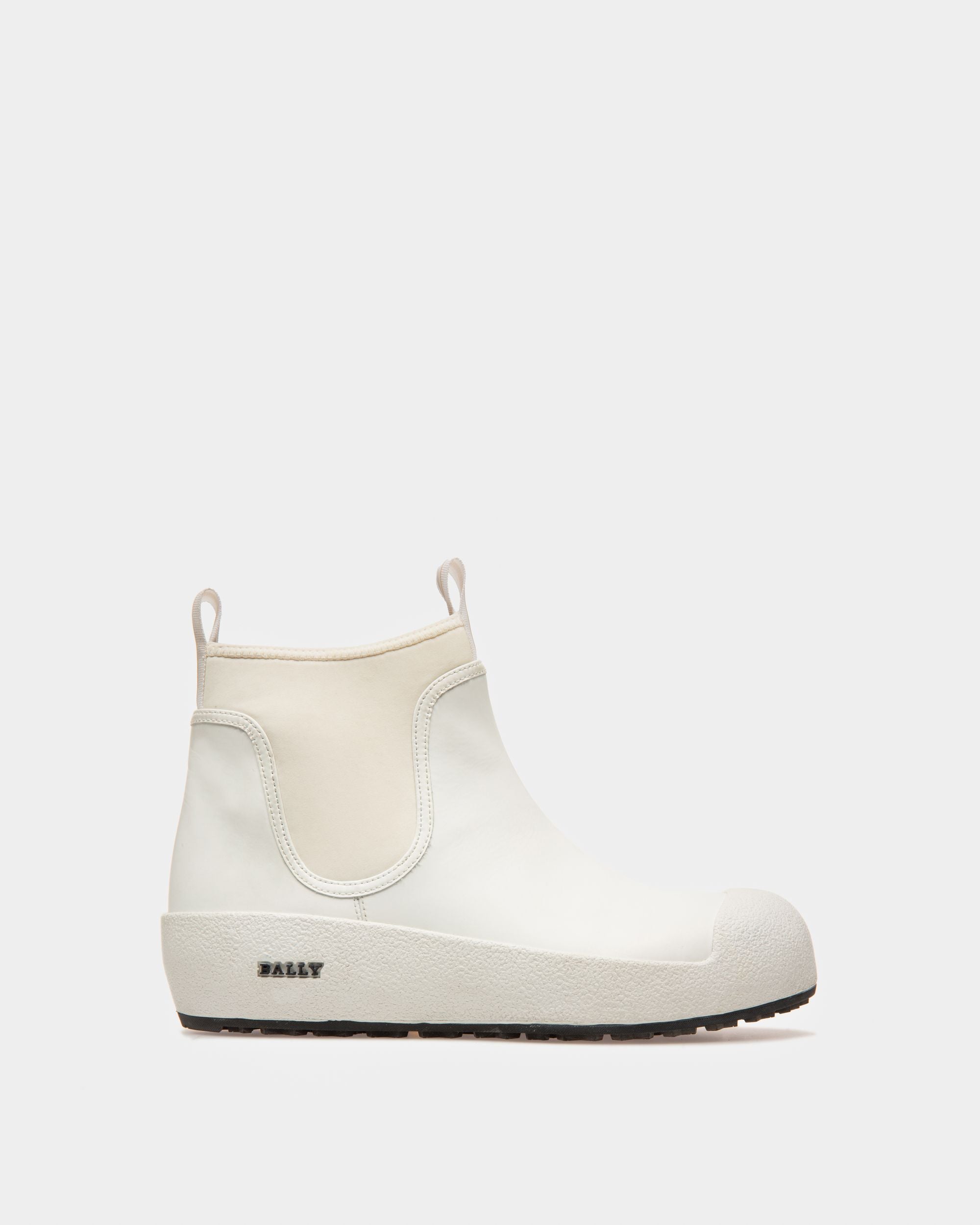 Gadey Bottes Blanches En Cuir Et Caoutchouc - Femme - Bally - 01