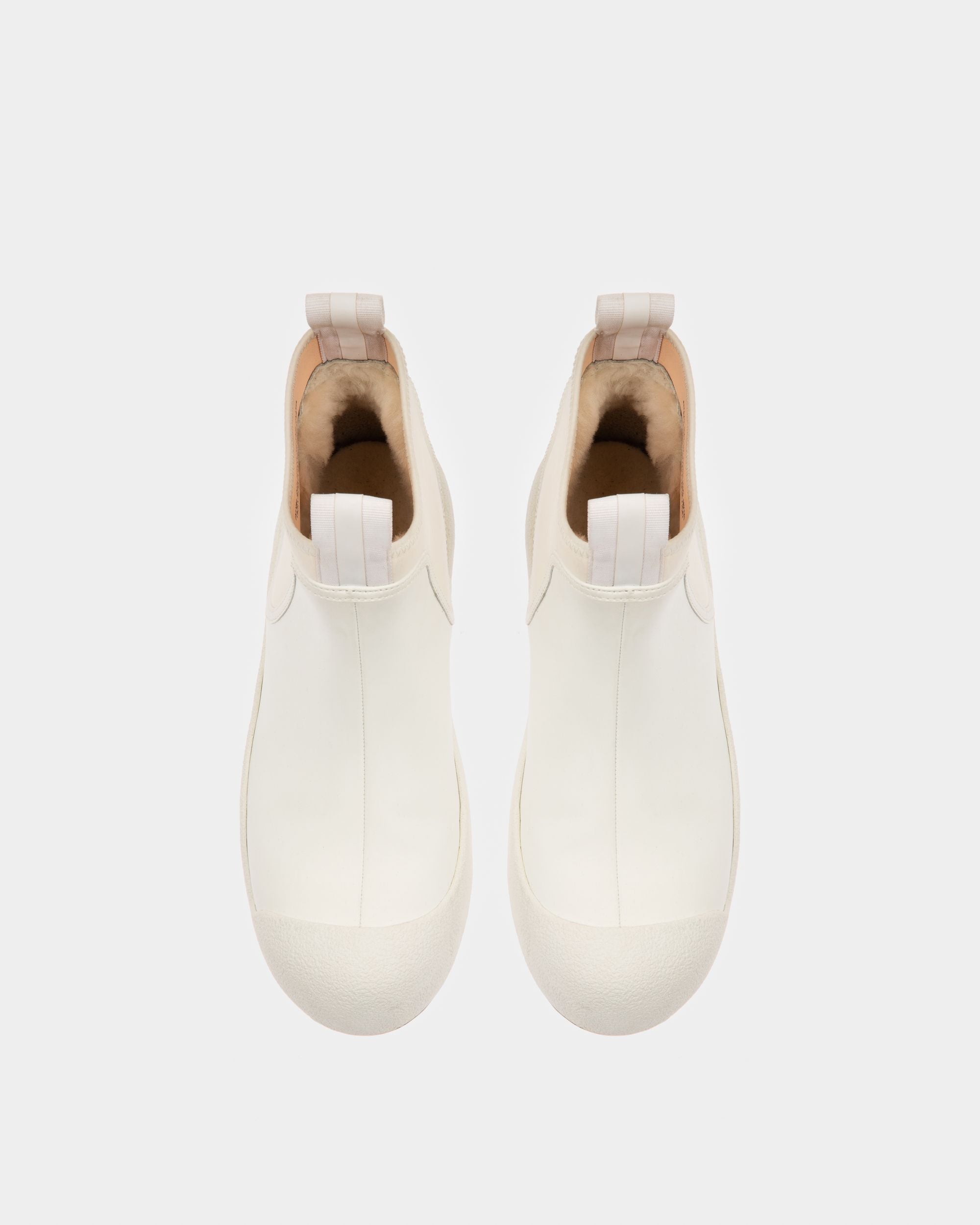 Gadey Bottes Blanches En Cuir Et Caoutchouc - Femme - Bally - 02