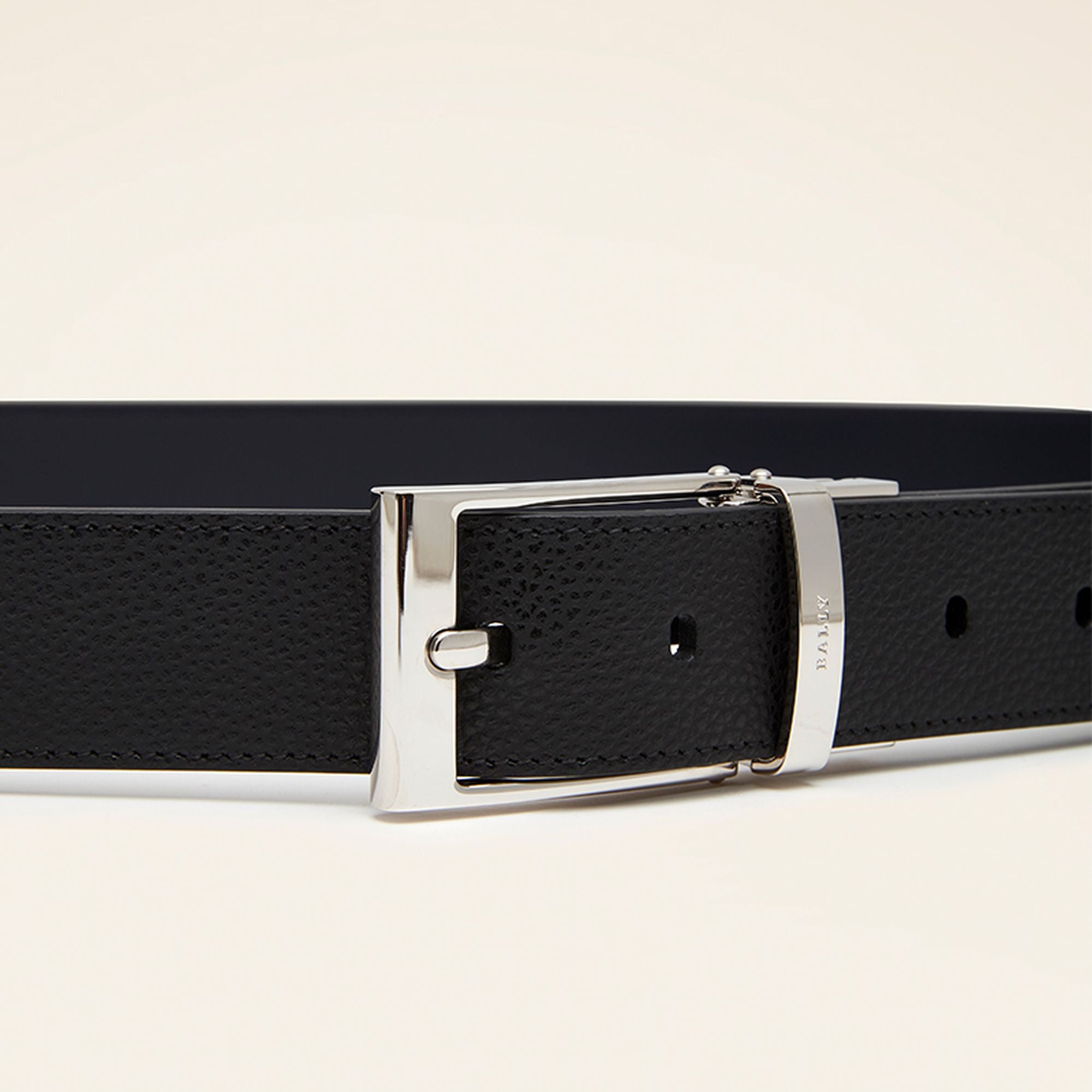 Ceinture Réversible Et Ajustable En Cuir Noir - Homme - Bally - 03