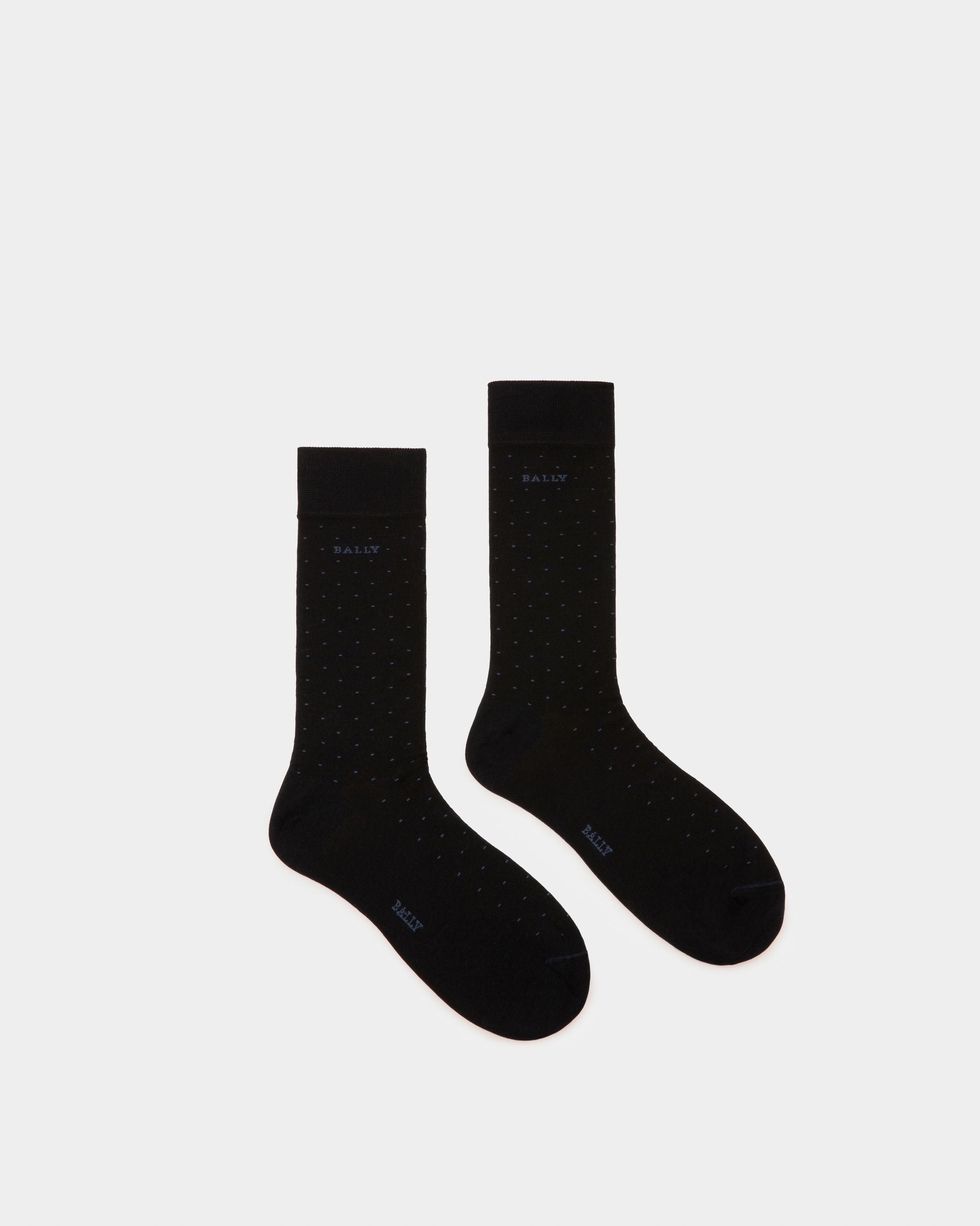 Chaussettes En Coton Bleu Marine Et Indigo - Homme - Bally - 01