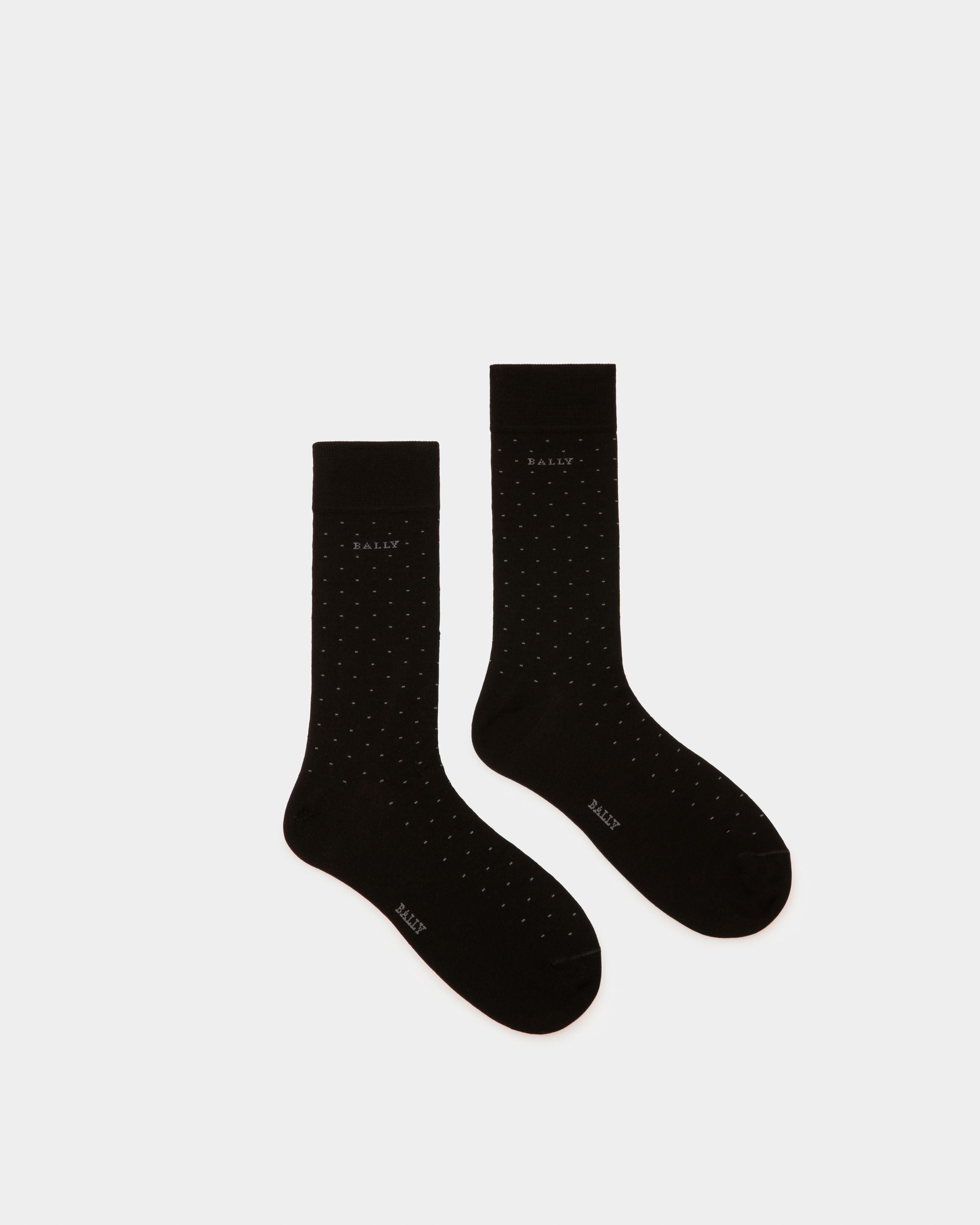 Chaussettes En Coton Mélangé À Pois - Homme - Bally - 01