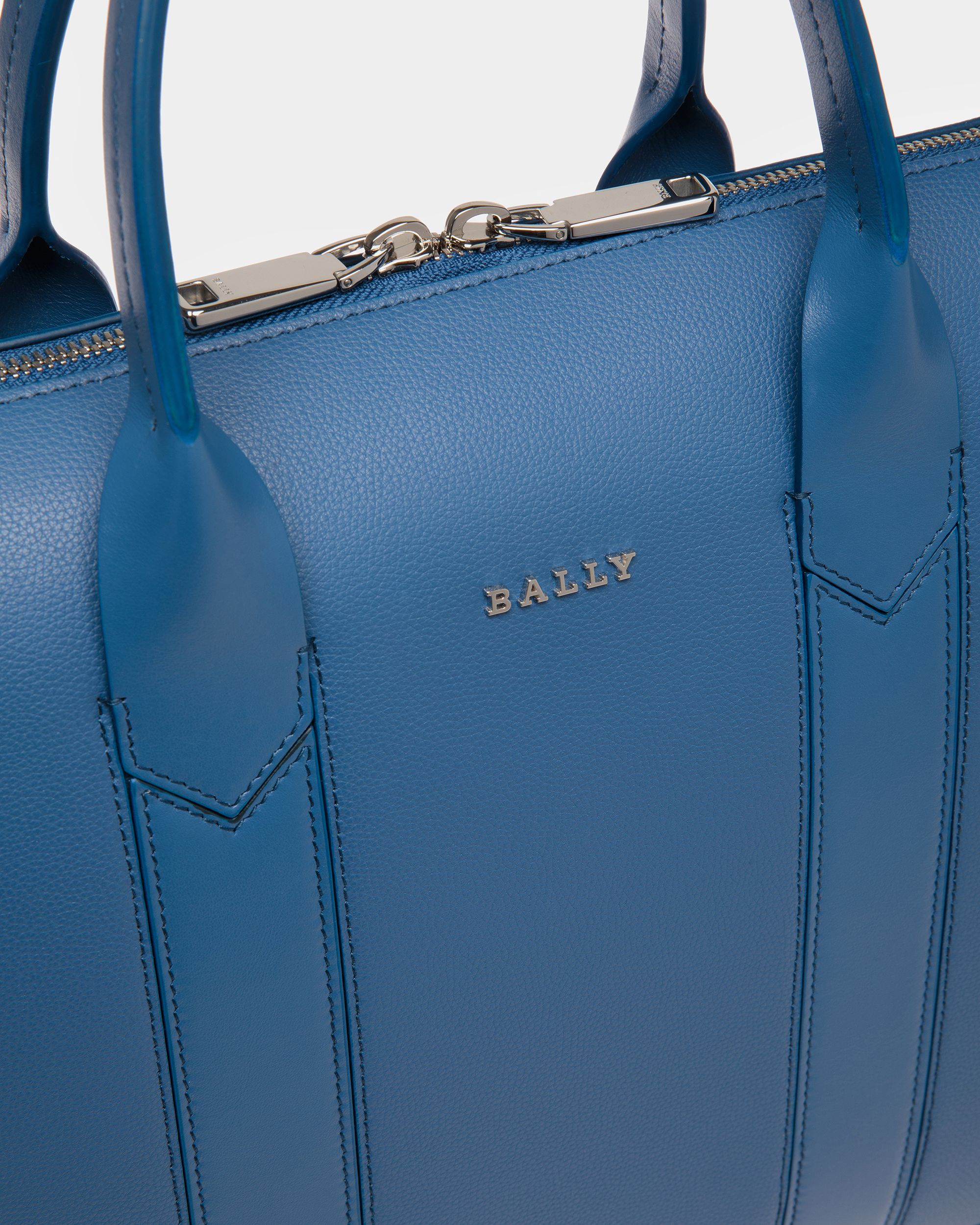 Elter Sac Professionnel En Cuir Bleu Néon - Homme - Bally - 03