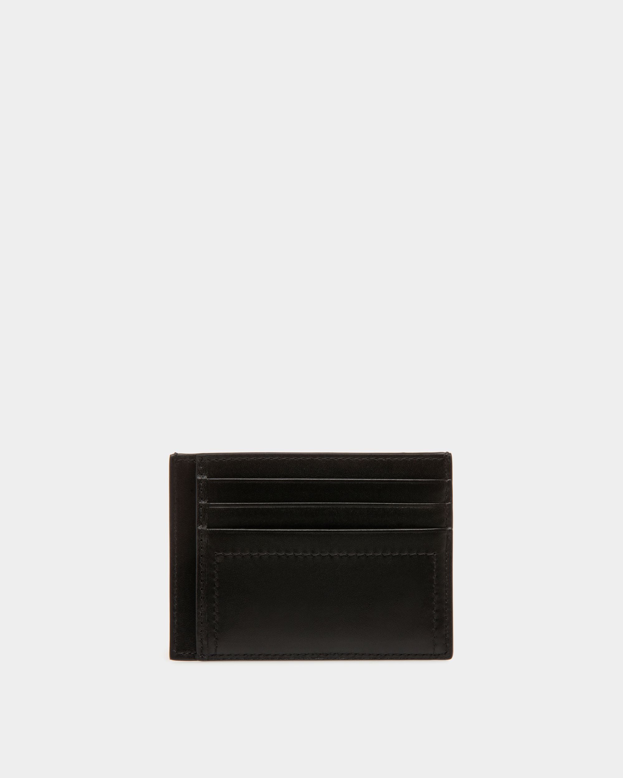 Business Card Holder In Black Leather - Homme - Bally - 02