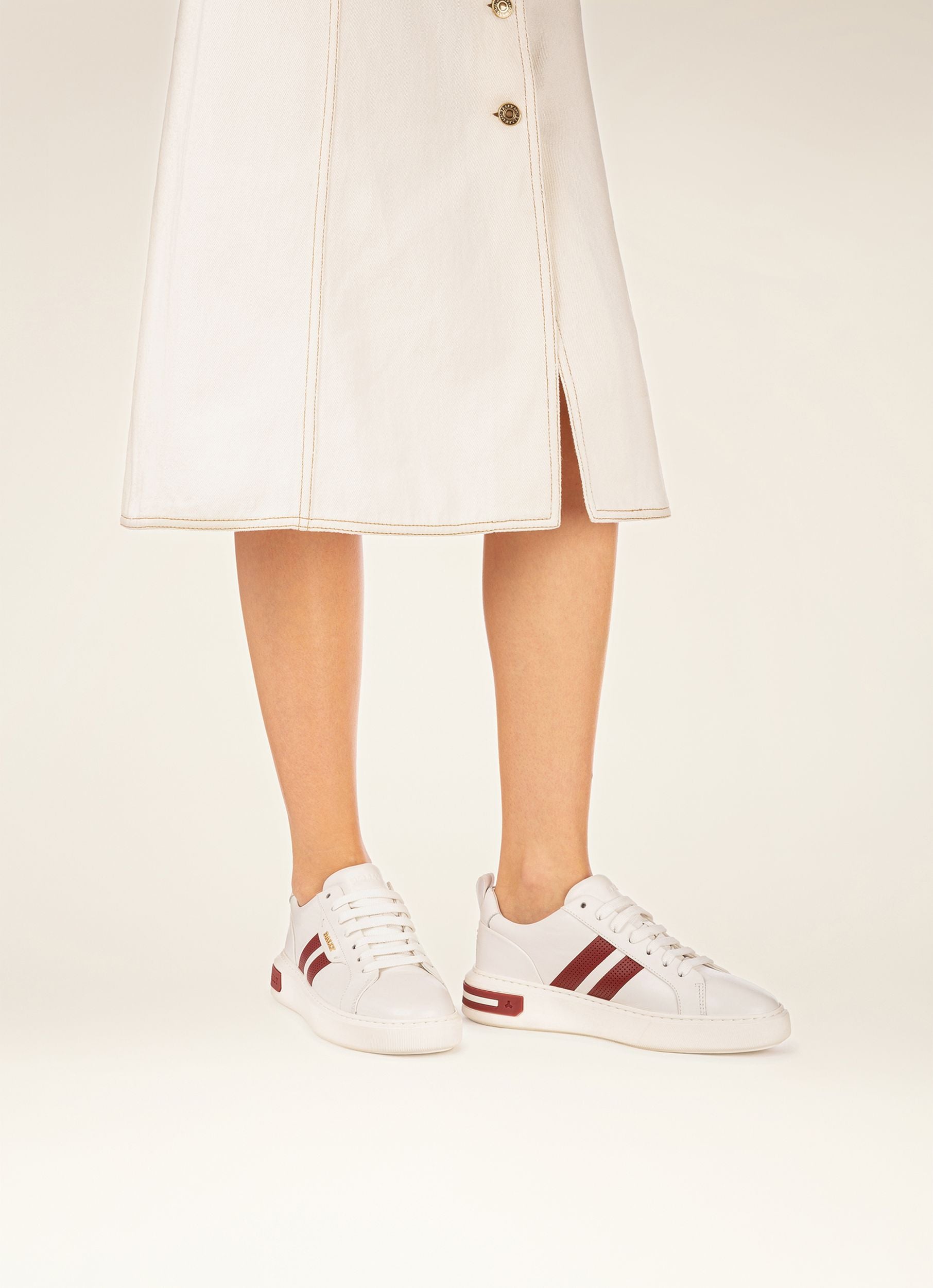 Maxim Sneakers En Cuir Blanc - Femme - Bally - 05