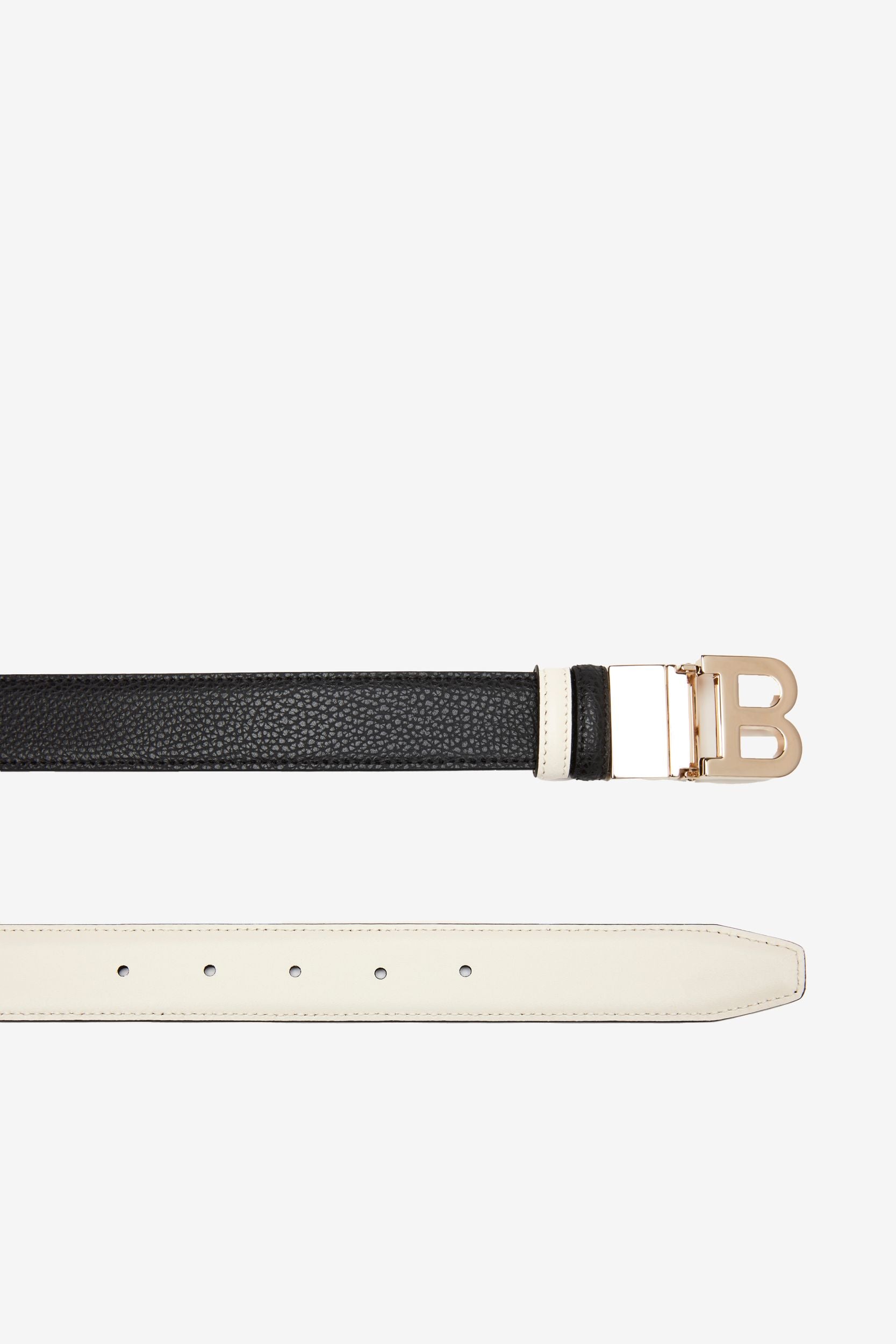 Women's Black Leather Belt - Femme - Bally - 02