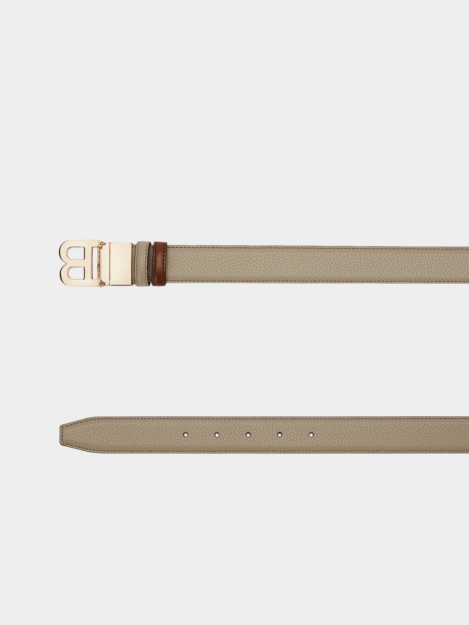 Women's Grey Leather Belt - Femme - Bally - 02