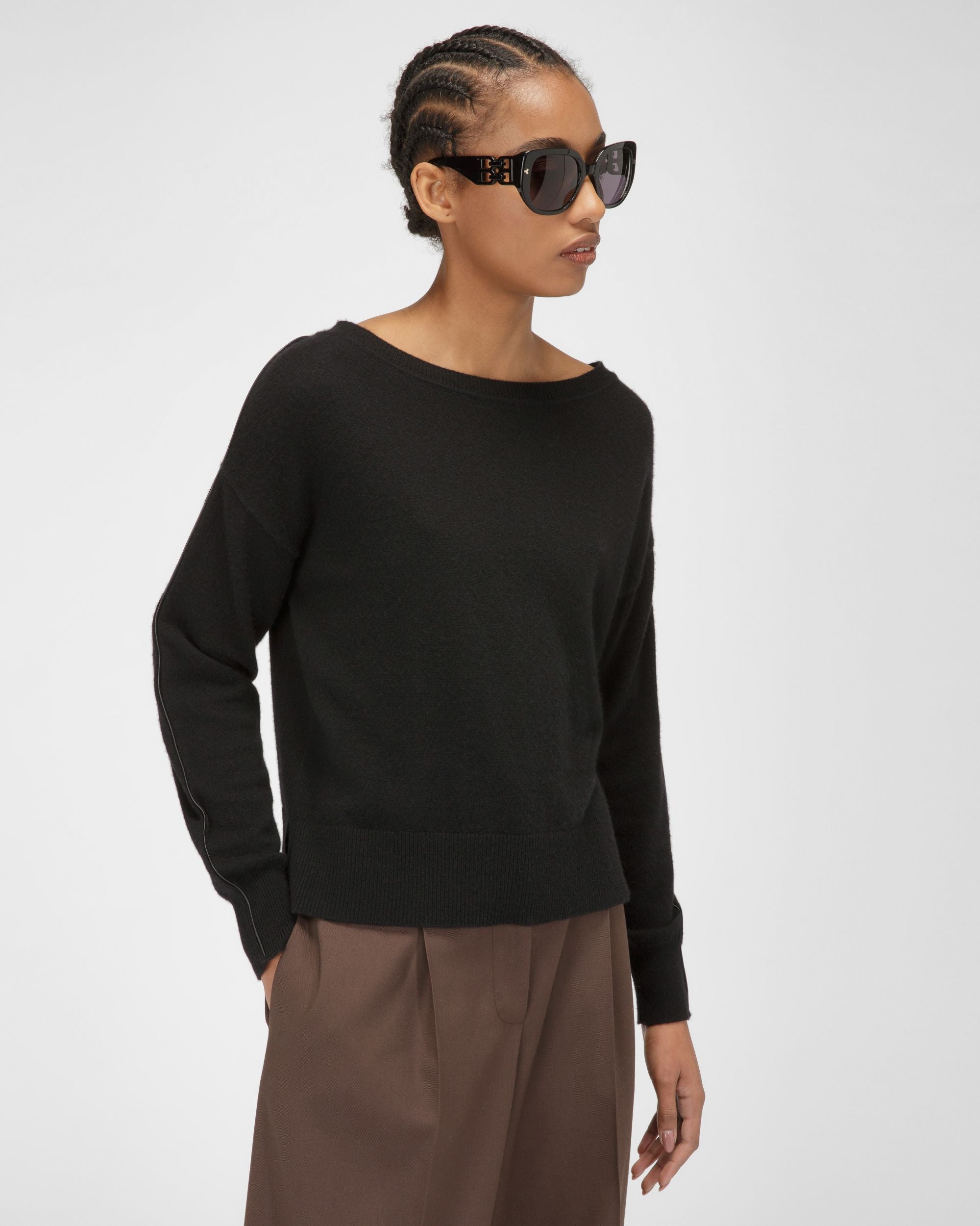 Pull En Cachemire Noir - Femme - Bally - 01