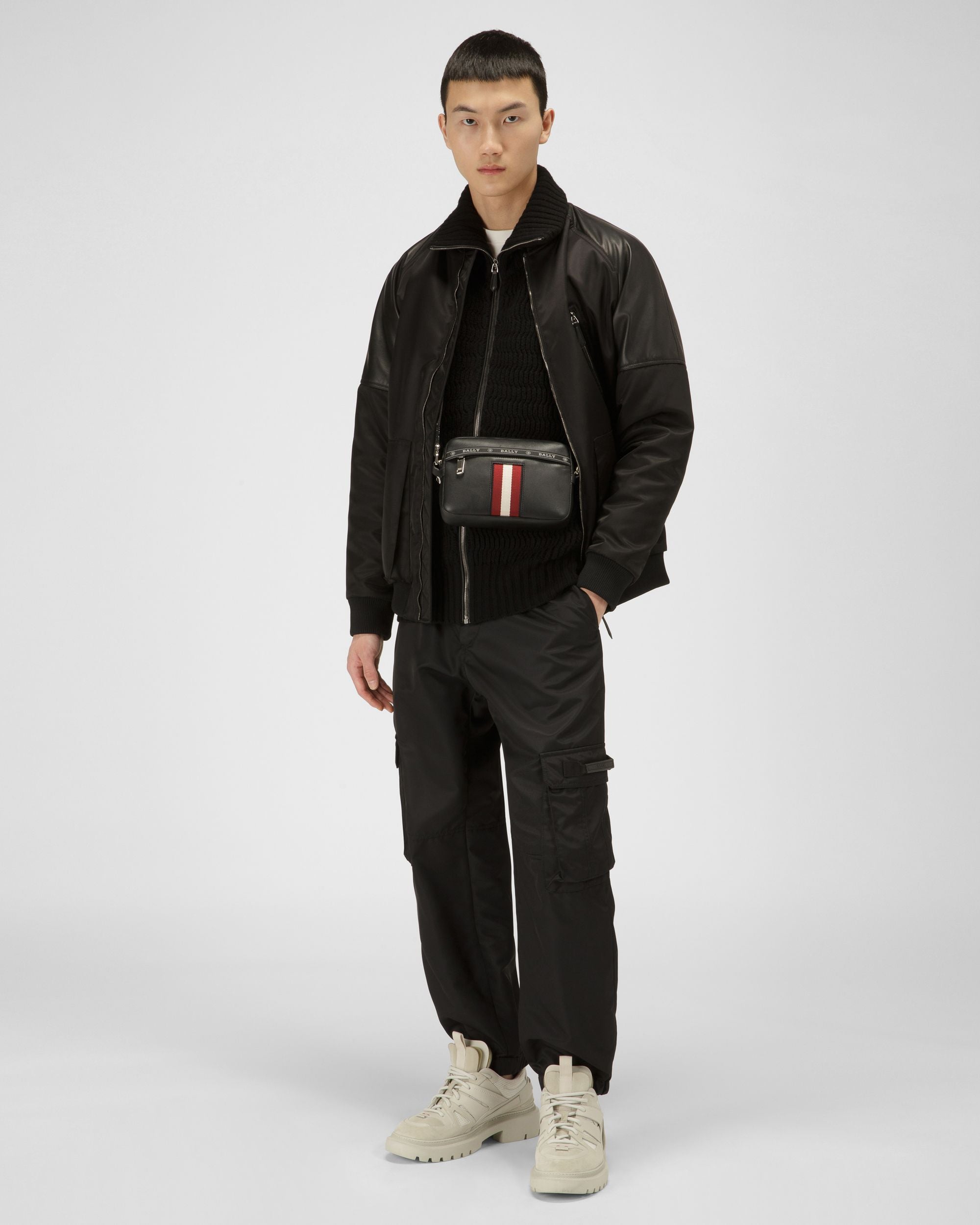 Hal Sac Bandoulière En Cuir Noir - Homme - Bally - 07