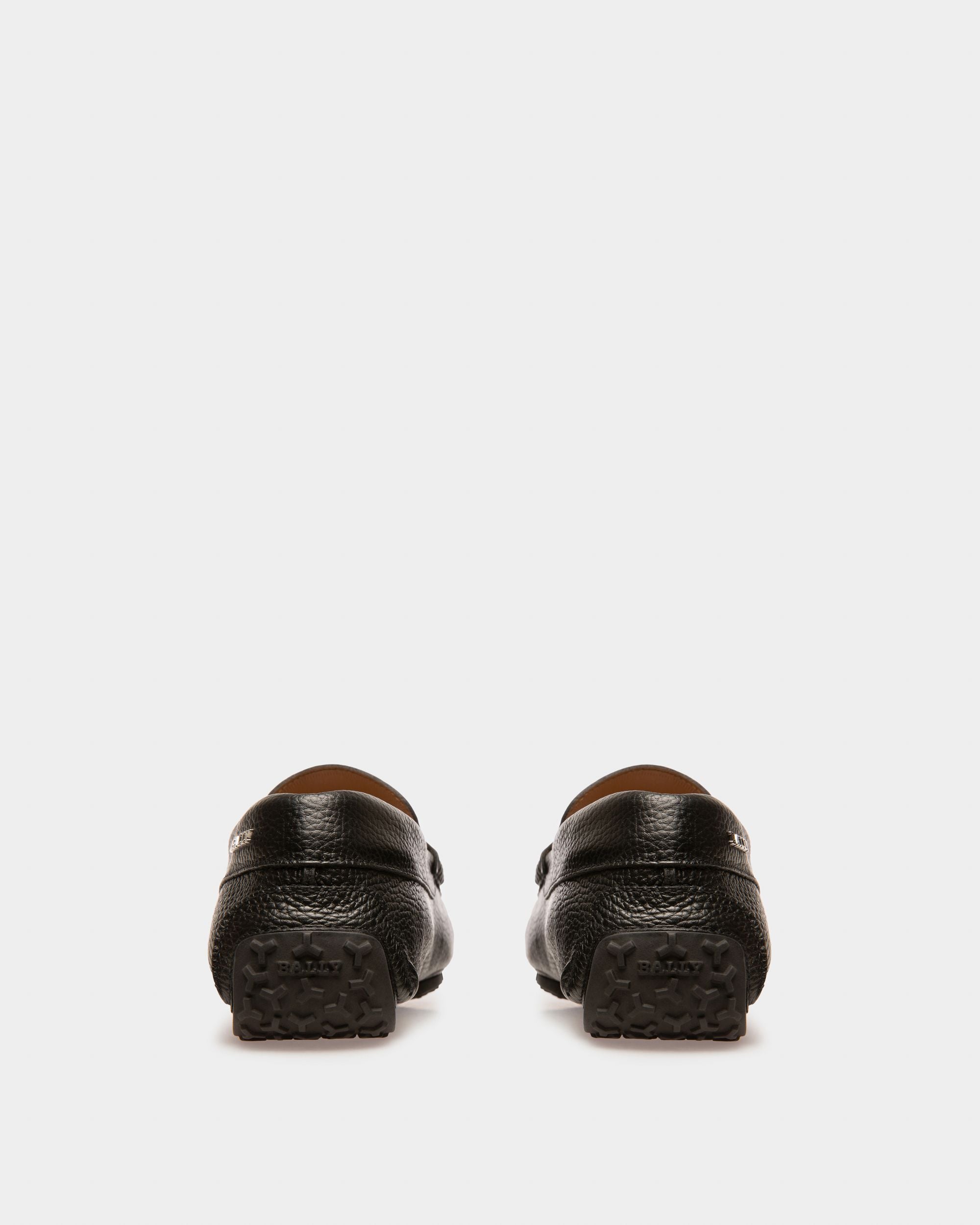 Chaussure Driver Pilot En Cuir Grainé Noir - Homme - Bally - 04