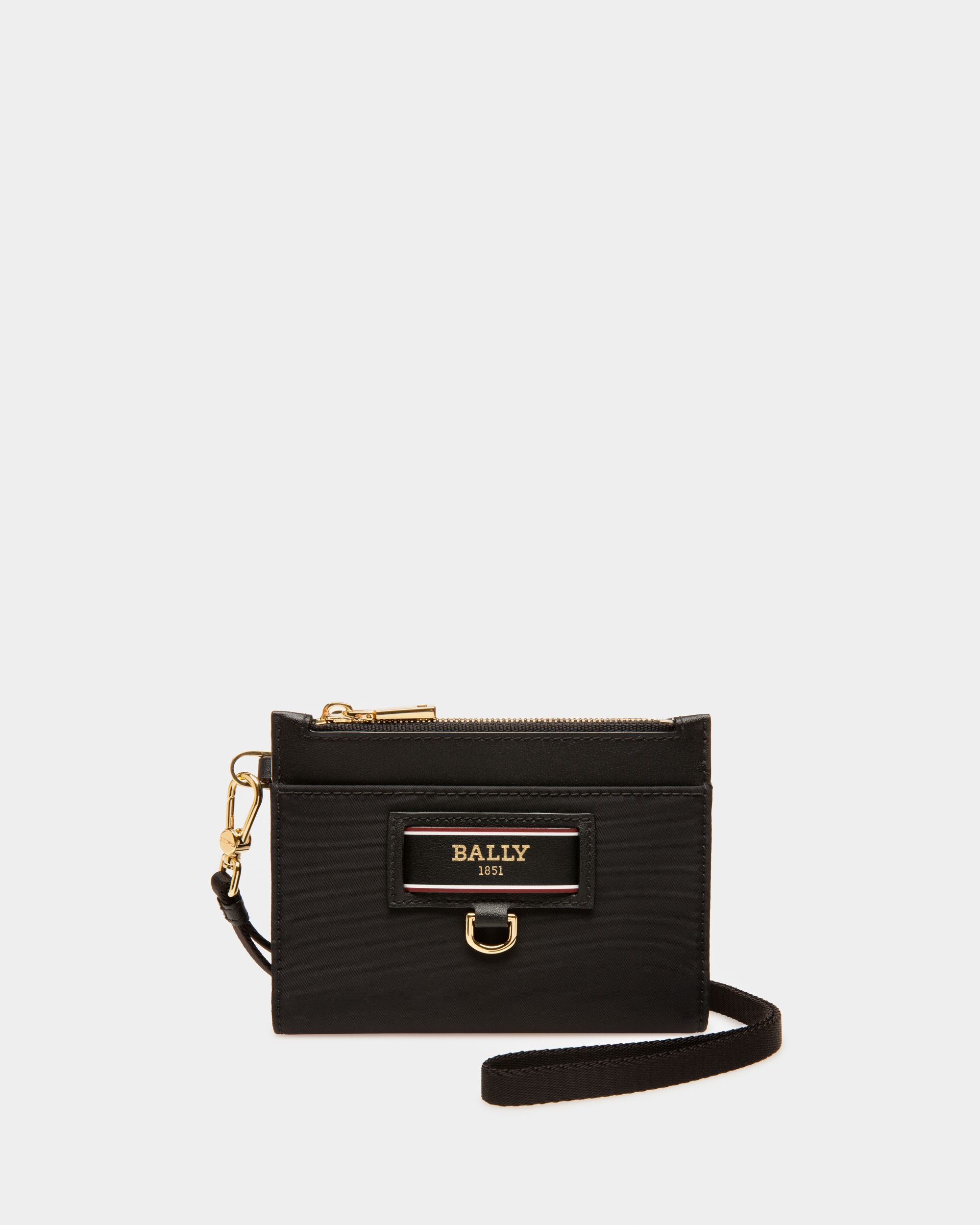Esmal Porte-Cartes En Nylon Recyclé Noir - Femme - Bally - 01