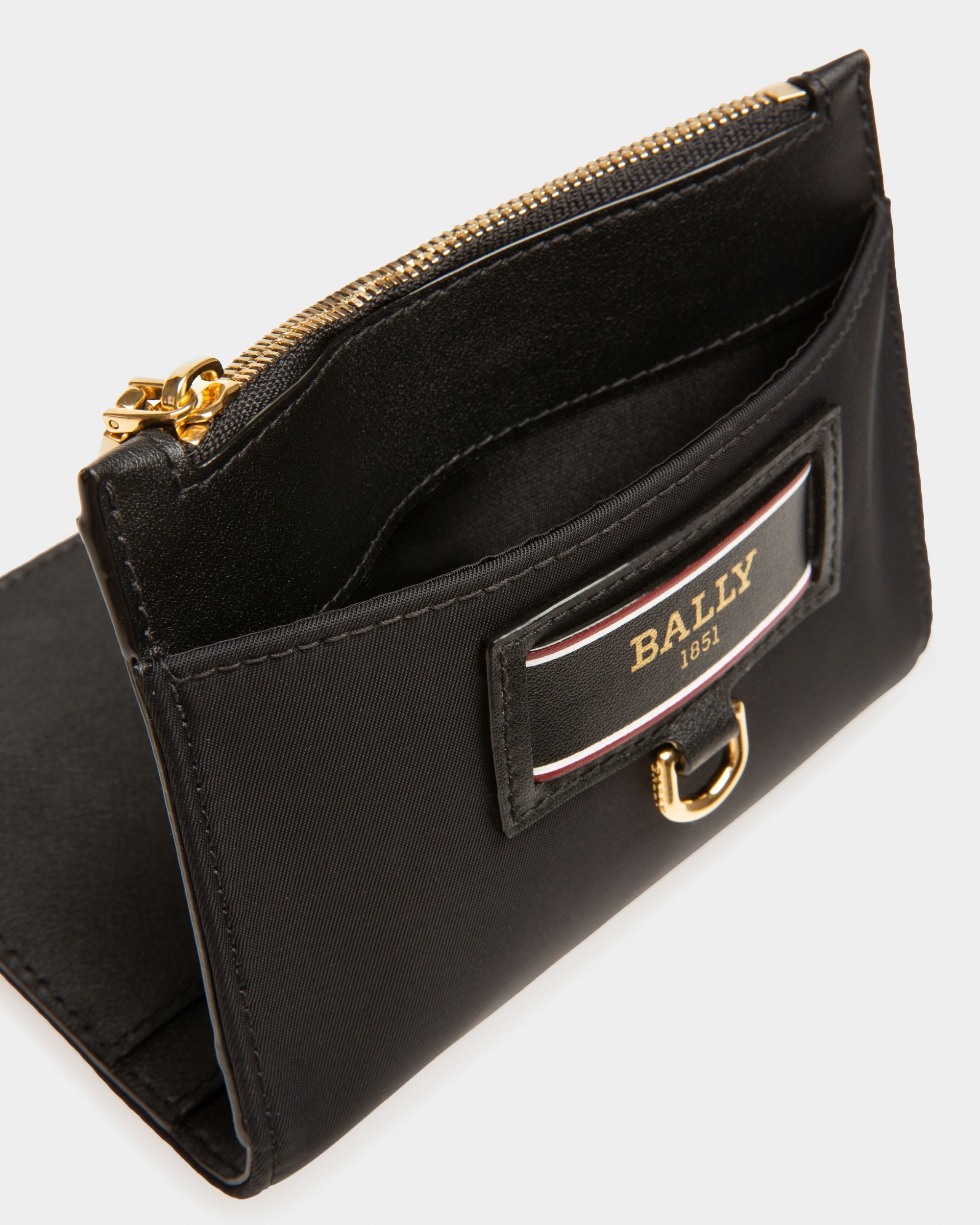 Esmal Porte-Cartes En Nylon Recyclé Noir - Femme - Bally - 04