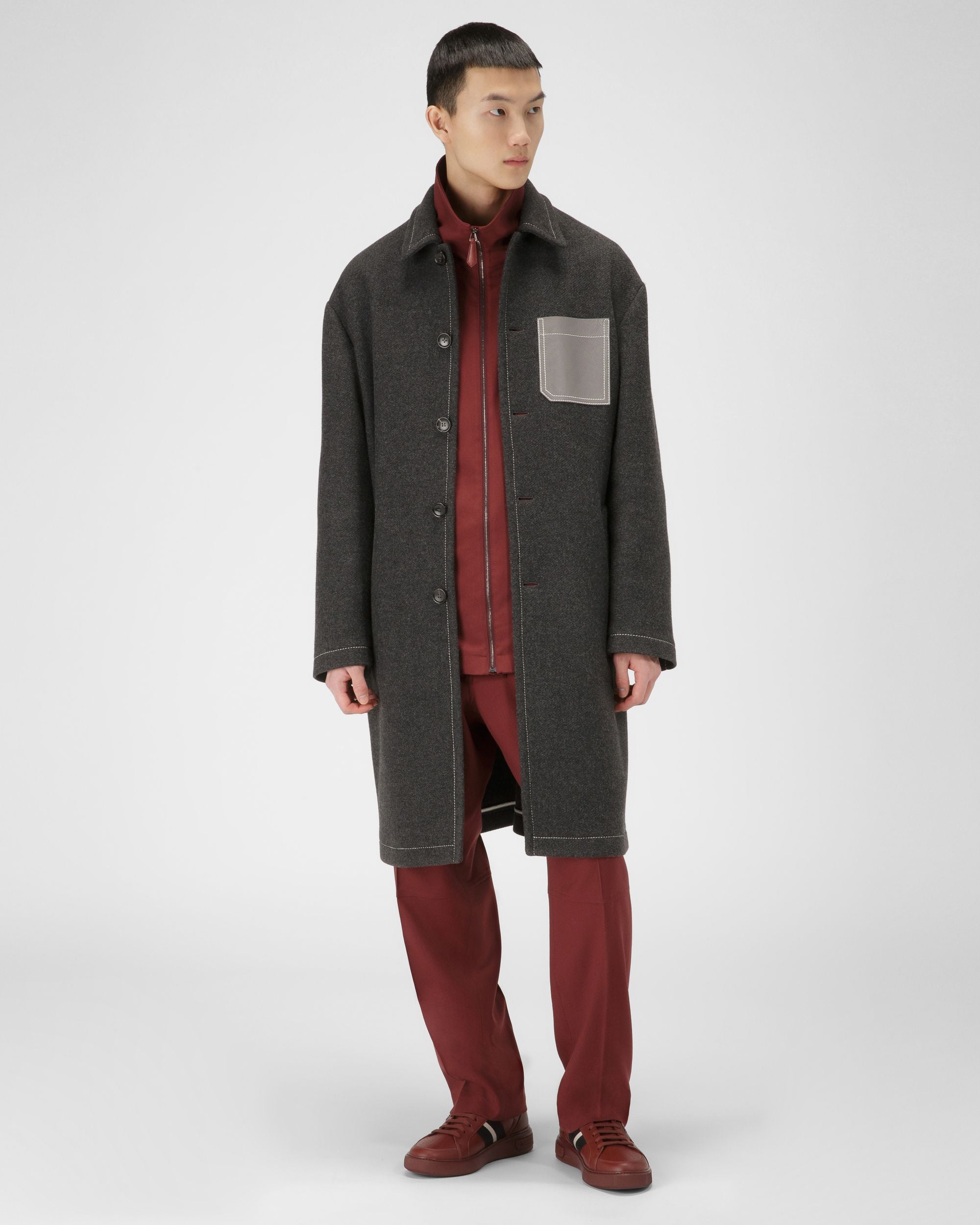 Moony Sneakers En Cuir Rouge Héritage - Homme - Bally - 01
