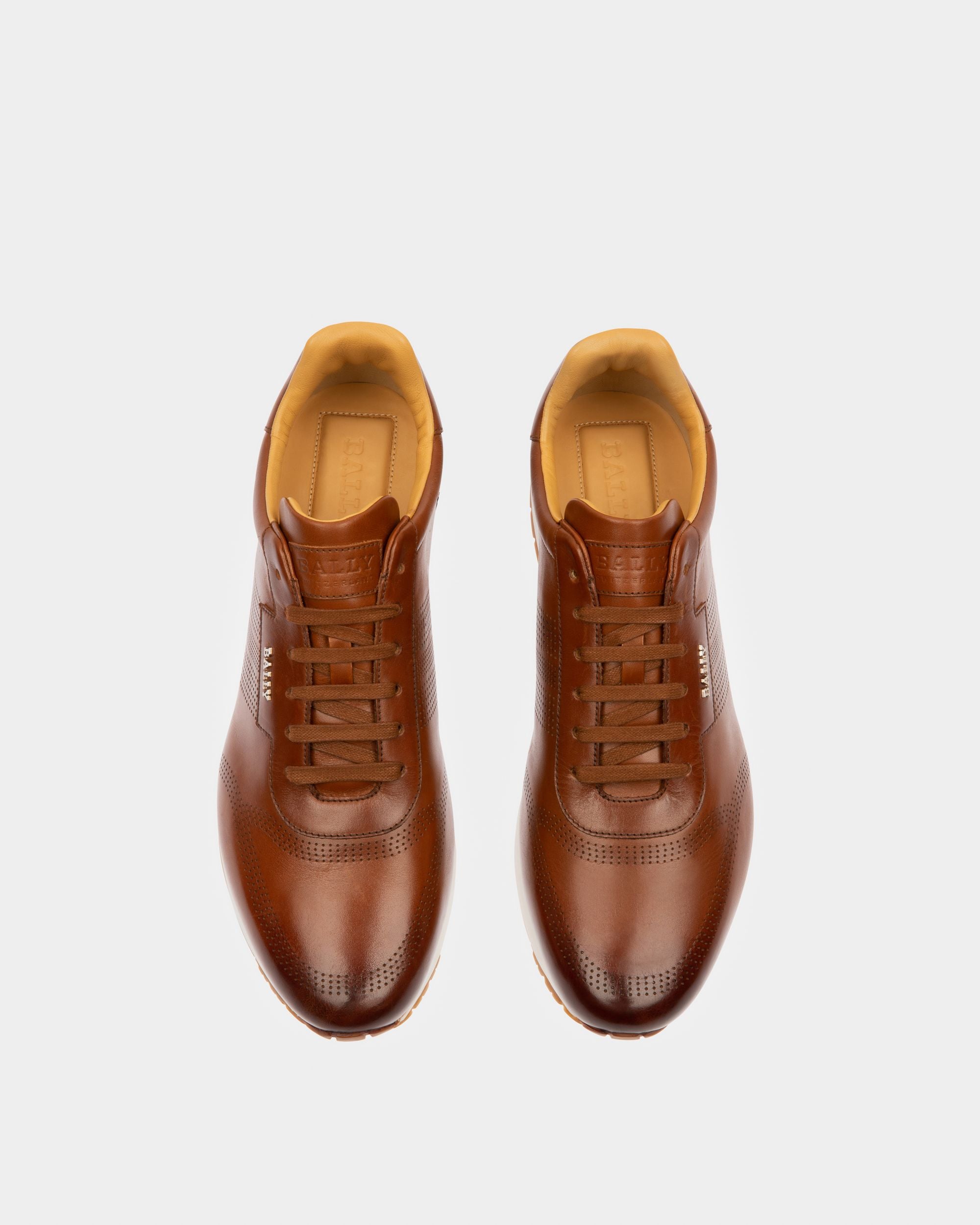 Asken Sneakers En Cuir Marron - Homme - Bally - 02