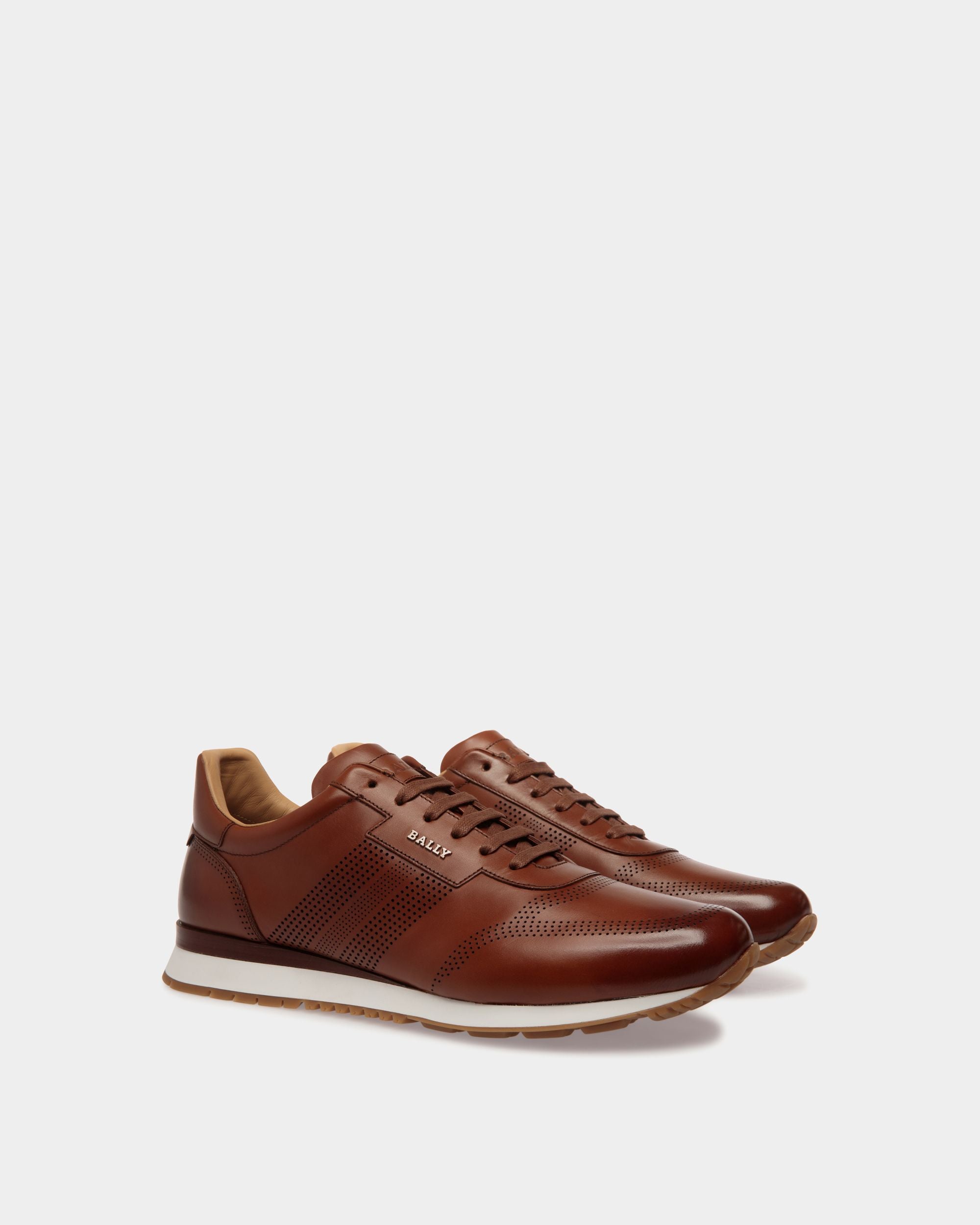 Asken Sneakers En Cuir Marron - Homme - Bally - 03