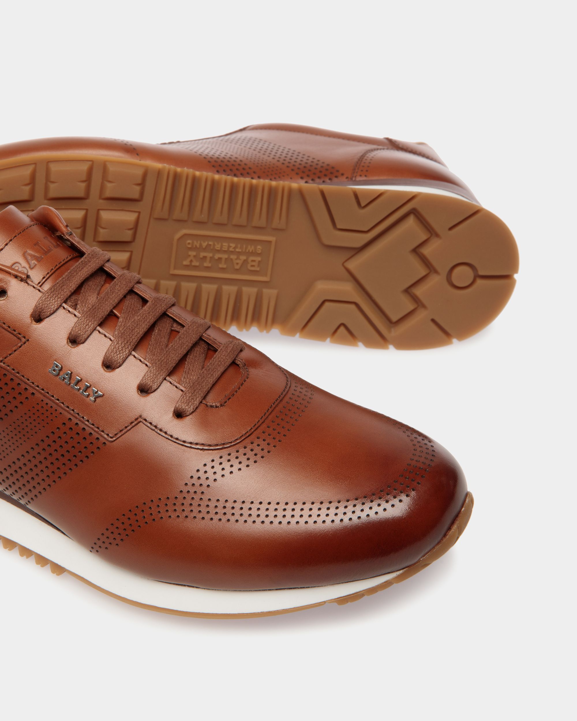Asken Sneakers En Cuir Marron - Homme - Bally - 05