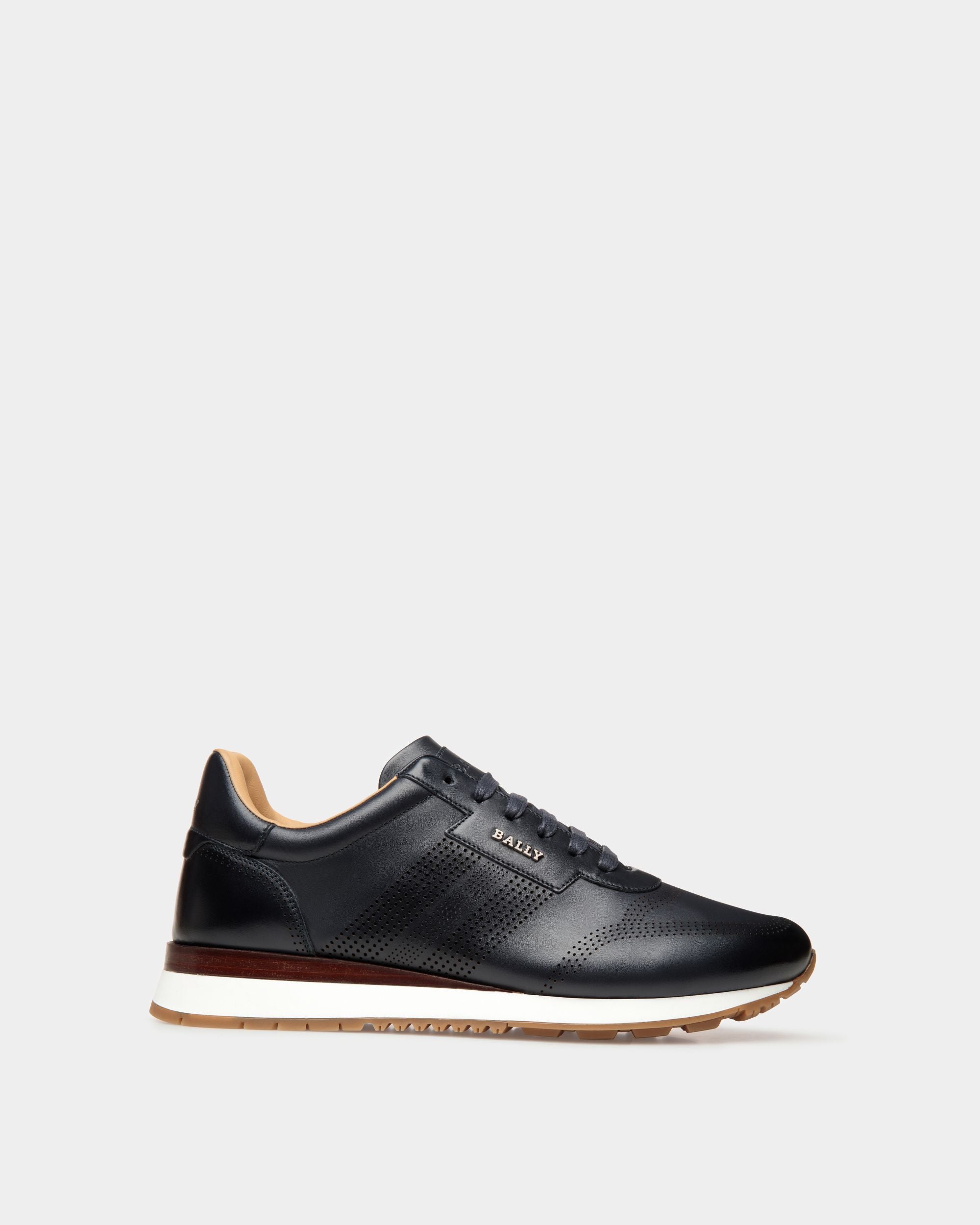 Asken Sneakers En Cuir Bleu Nuit - Homme - Bally - 01