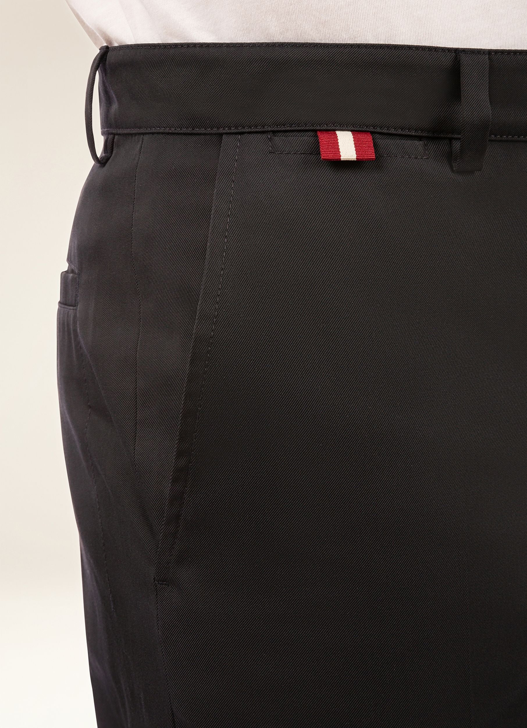 Pantalon En Coton Technique Bleu Marine - Homme - Bally - 02