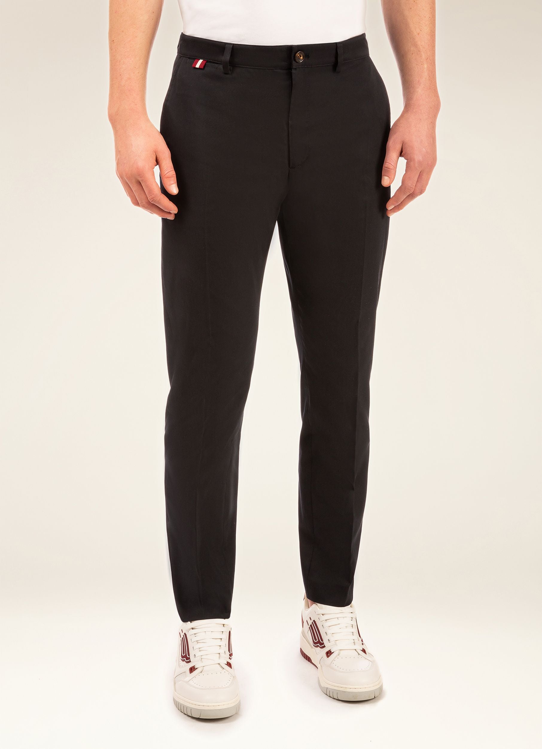 Pantalon En Coton Technique Bleu Marine - Homme - Bally - 03