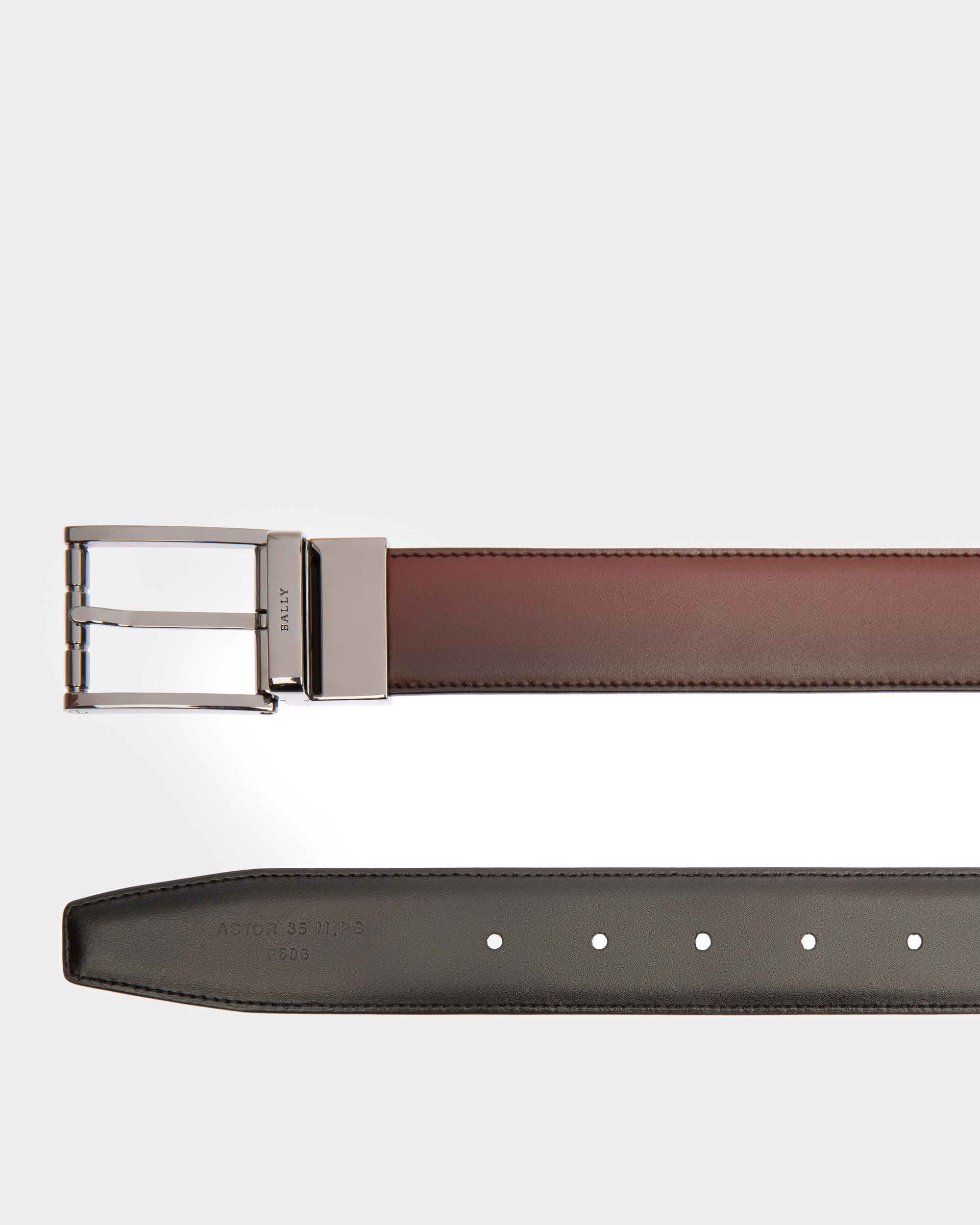 Astor Ceinture 35 Mm En Cuir Rouge Héritage - Homme - Bally - 02