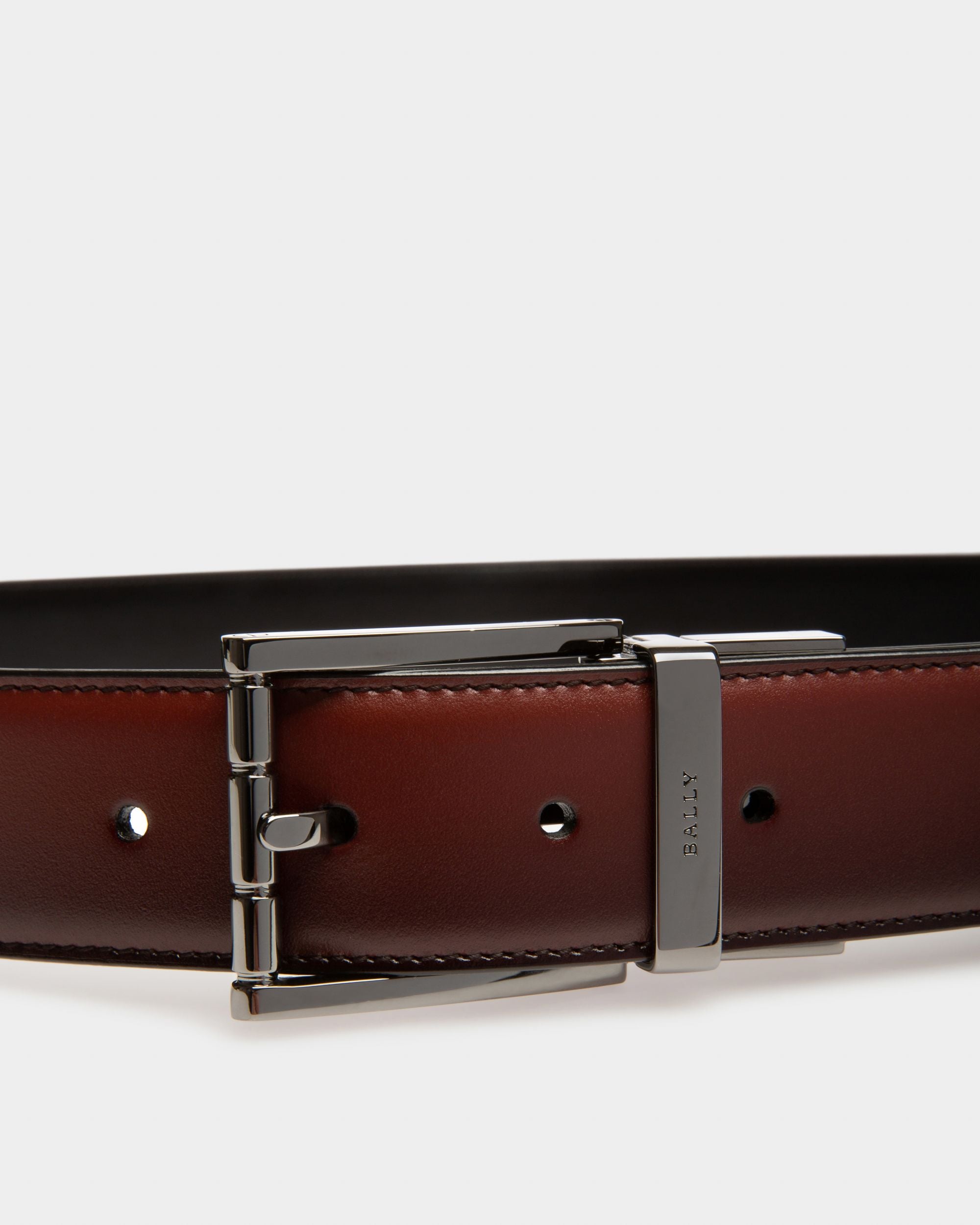 Astor Ceinture 35 Mm En Cuir Rouge Héritage - Homme - Bally - 03