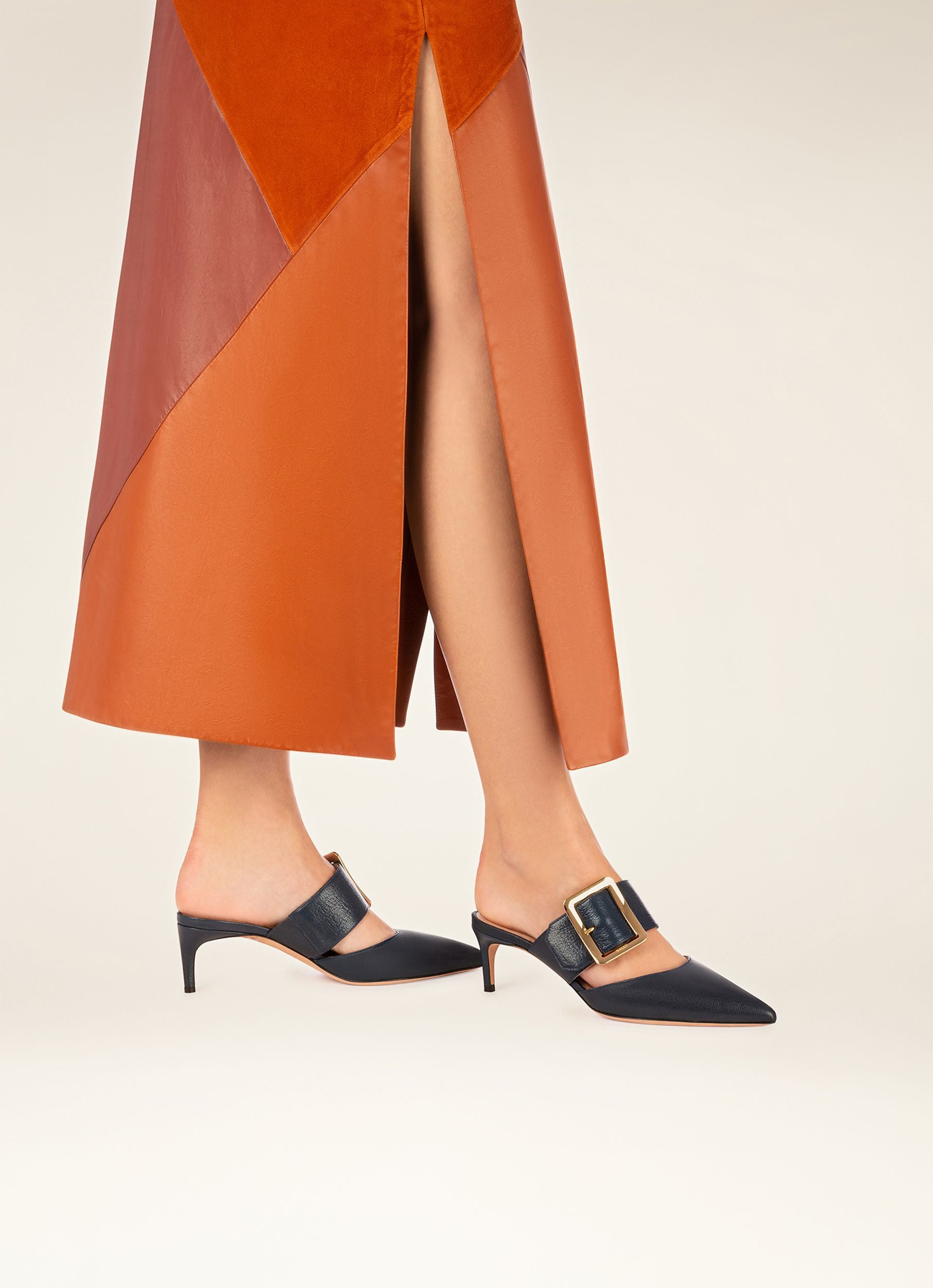 Jemina Escarpins En Cuir Bleu Marine - Femme - Bally - 05