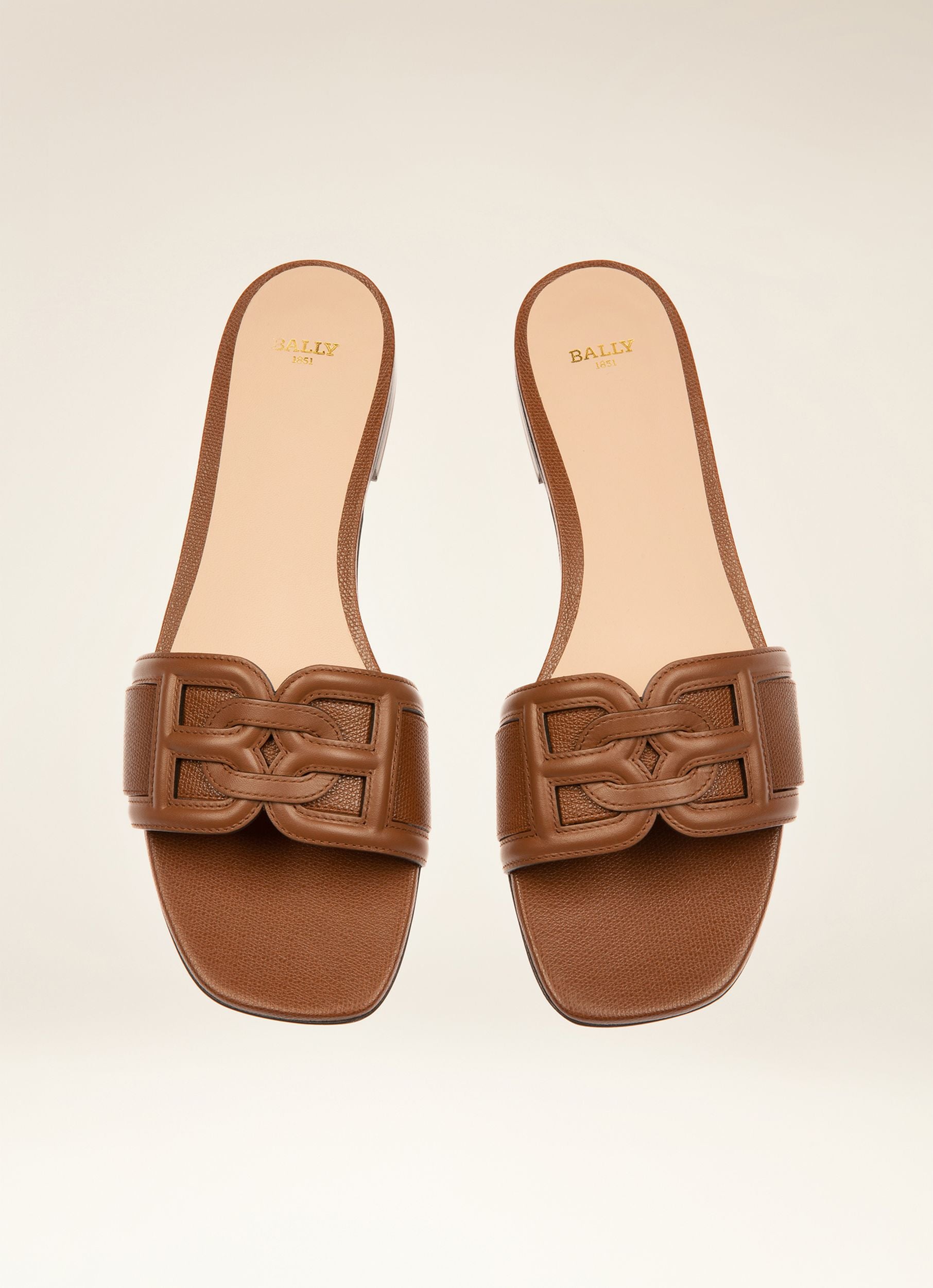 Peoni Sandales En Cuir Marron - Femme - Bally - 04