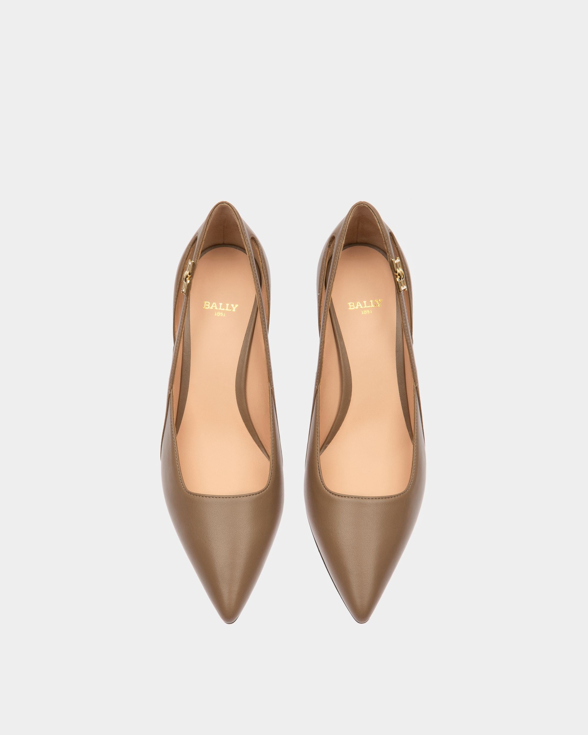Elsa Escarpins En Cuir Taupe - Femme - Bally - 02