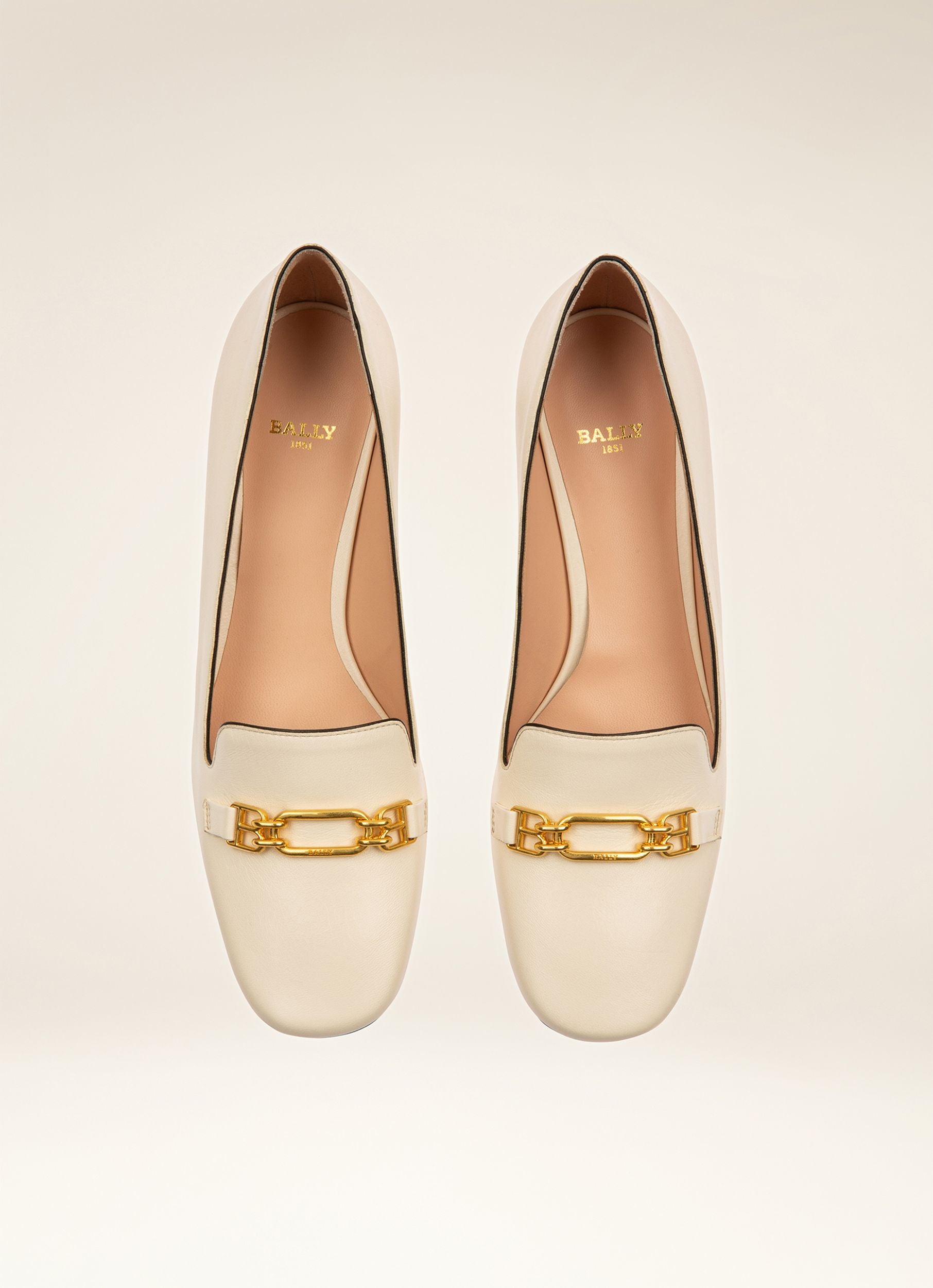 Dielle Escarpins En Cuir Ivoire - Femme - Bally - 04