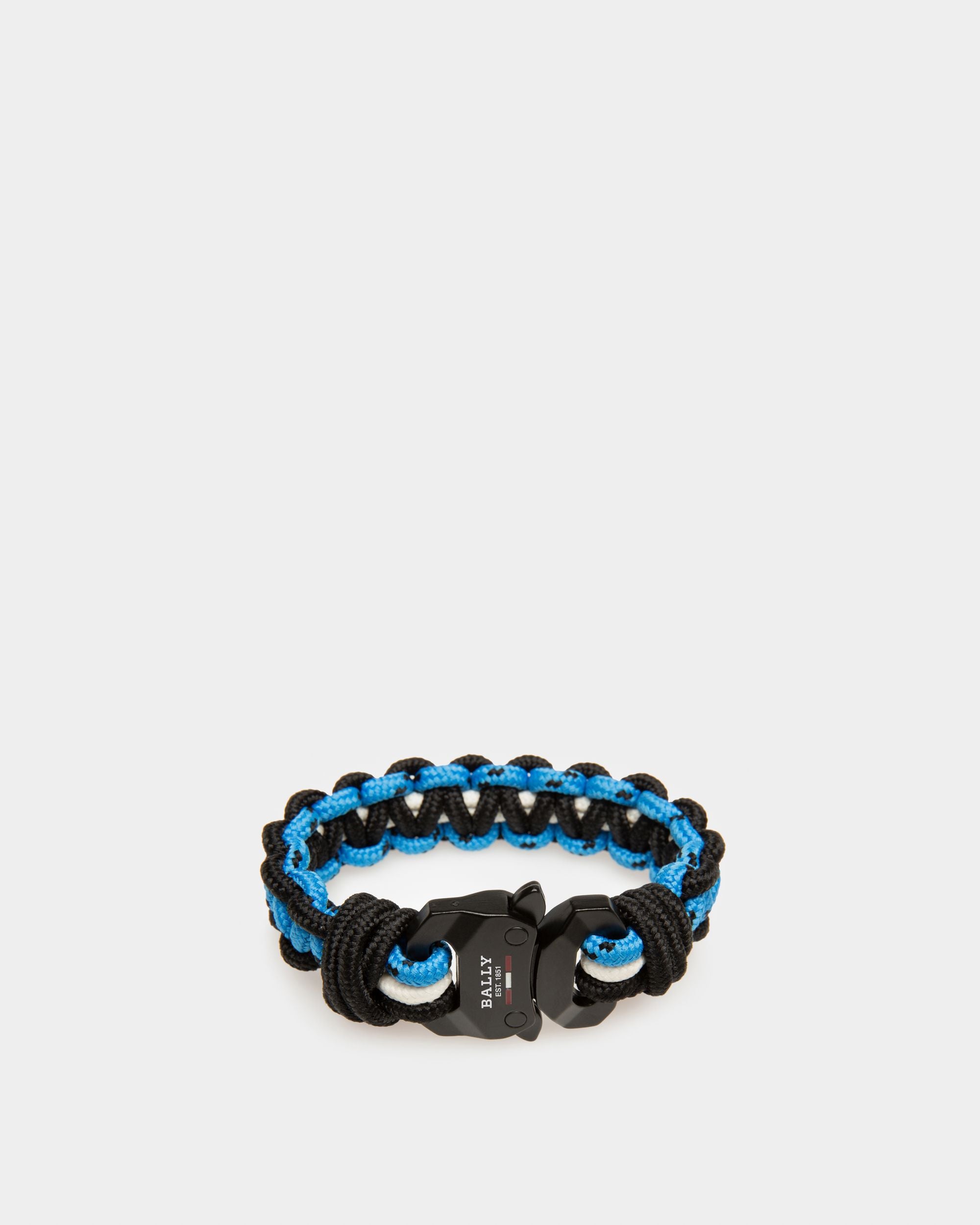 Parkho Bracelet En Tissu Bleu Et Noir - Homme - Bally - 01
