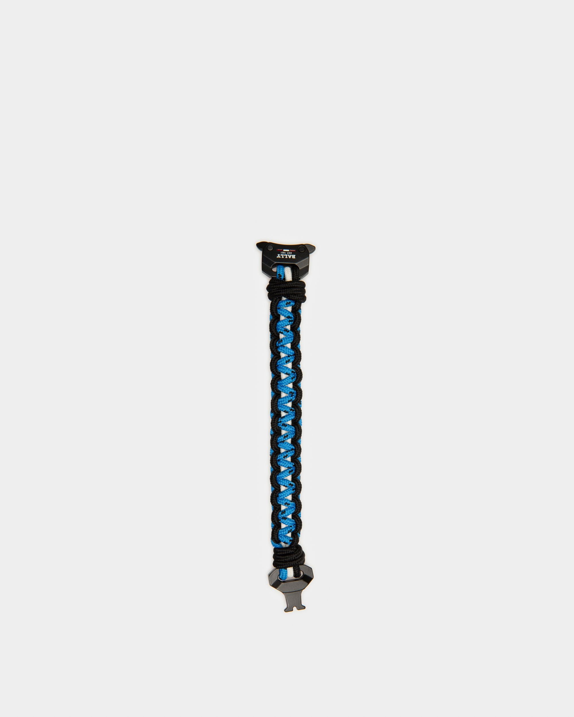 Parkho Bracelet En Tissu Bleu Et Noir - Homme - Bally - 02