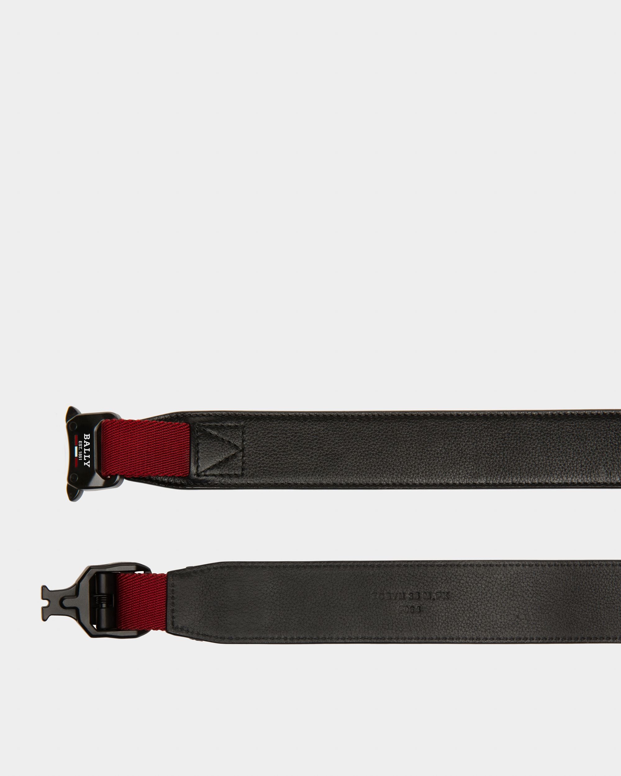 Tobyn Ceinture De 35 Mm En Cuir Noir - Homme - Bally - 04
