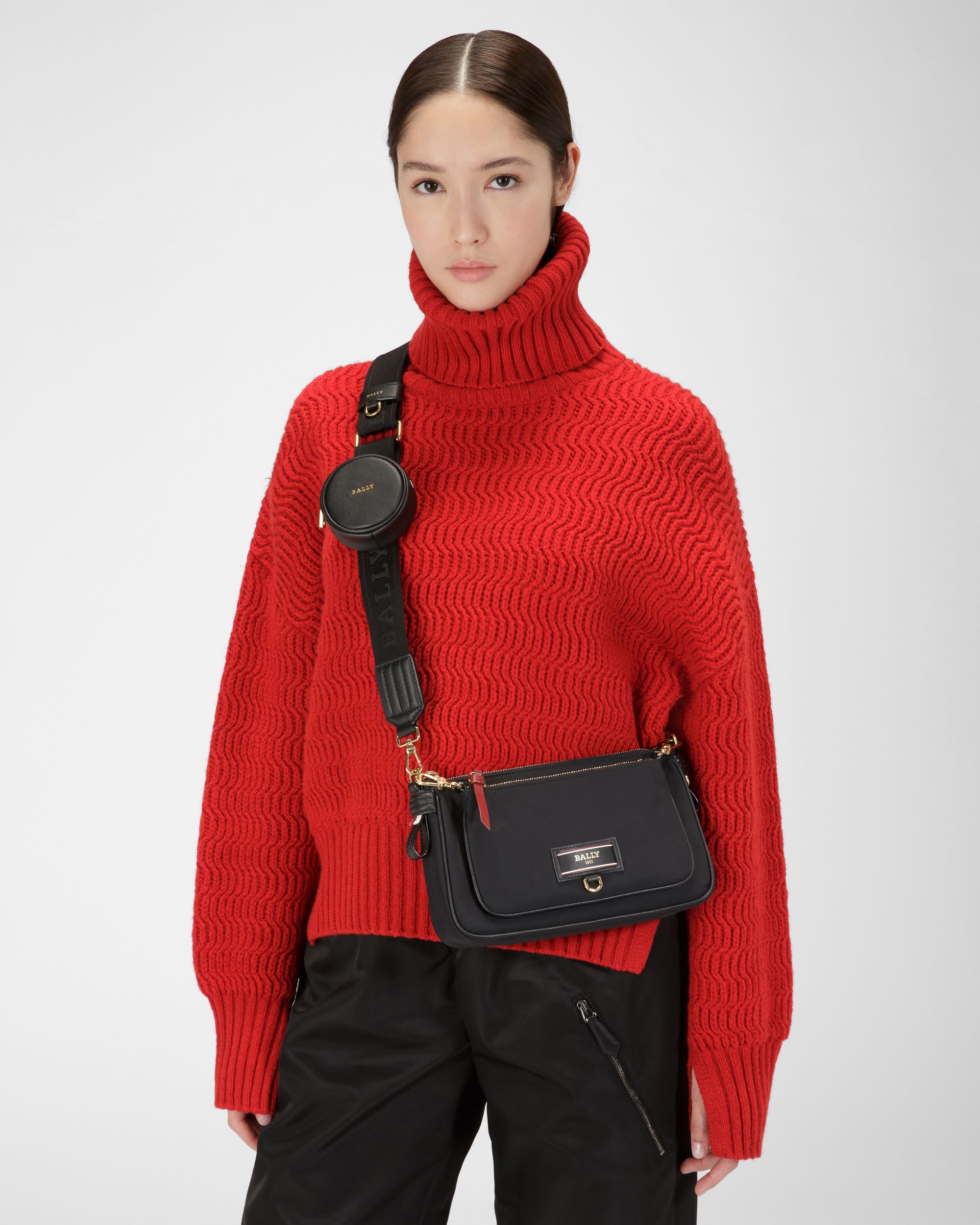 Elenia Mini-Sac En Nylon Recyclé Noir - Femme - Bally - 01