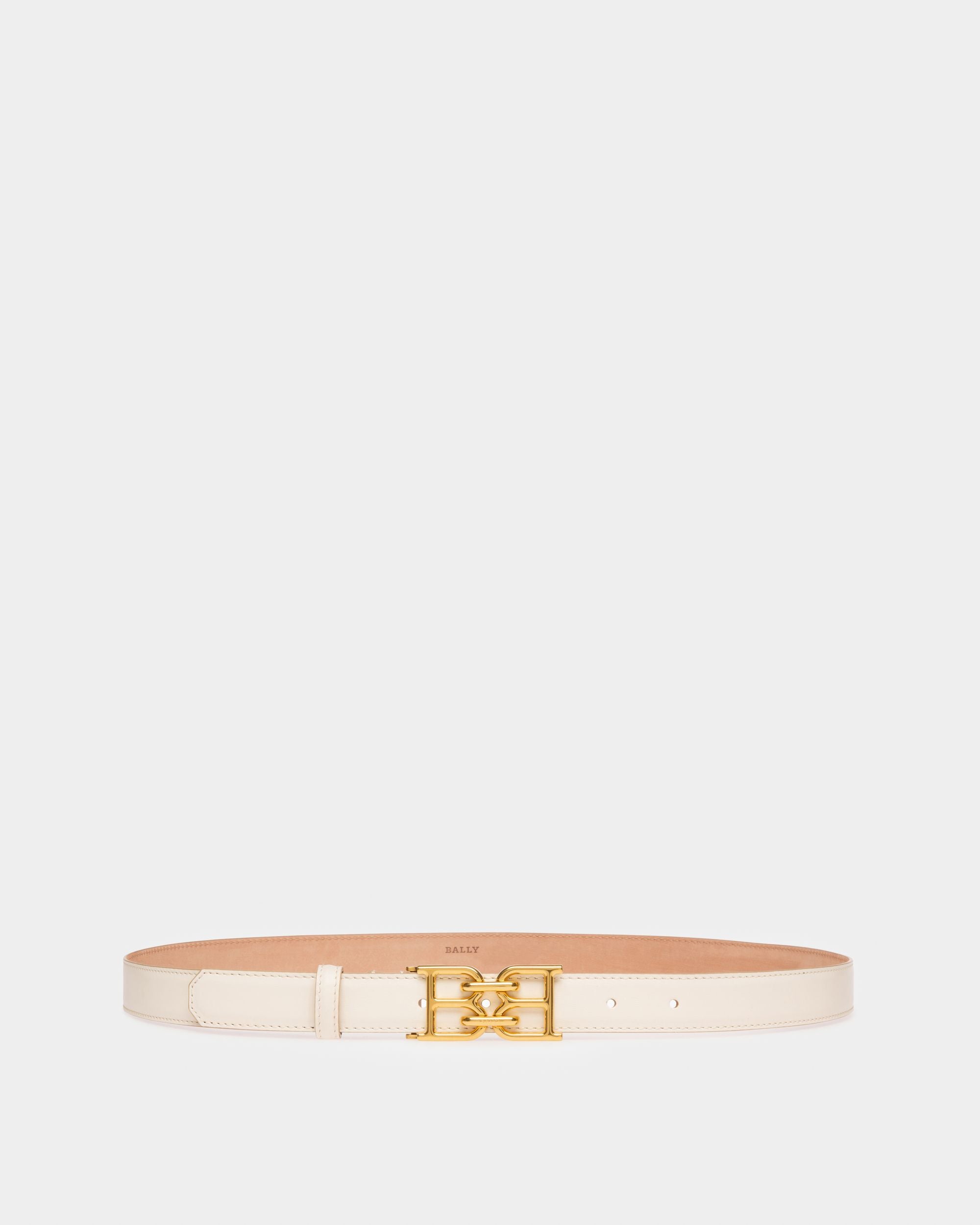B-Chain Ceinture 25 Mm En Cuir Ivoire - Femme - Bally - 01