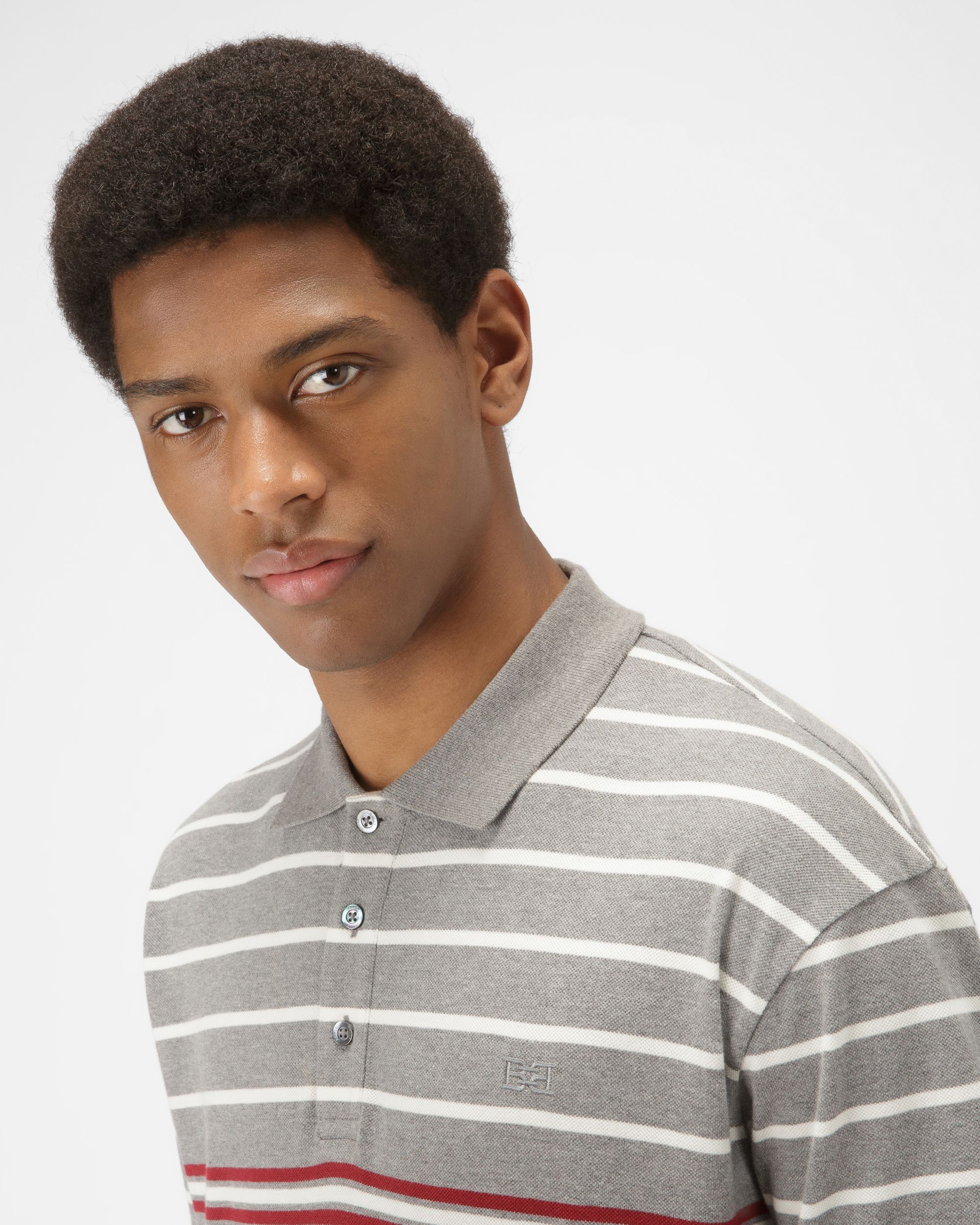Polo En Coton Gris - Homme - Bally - 02