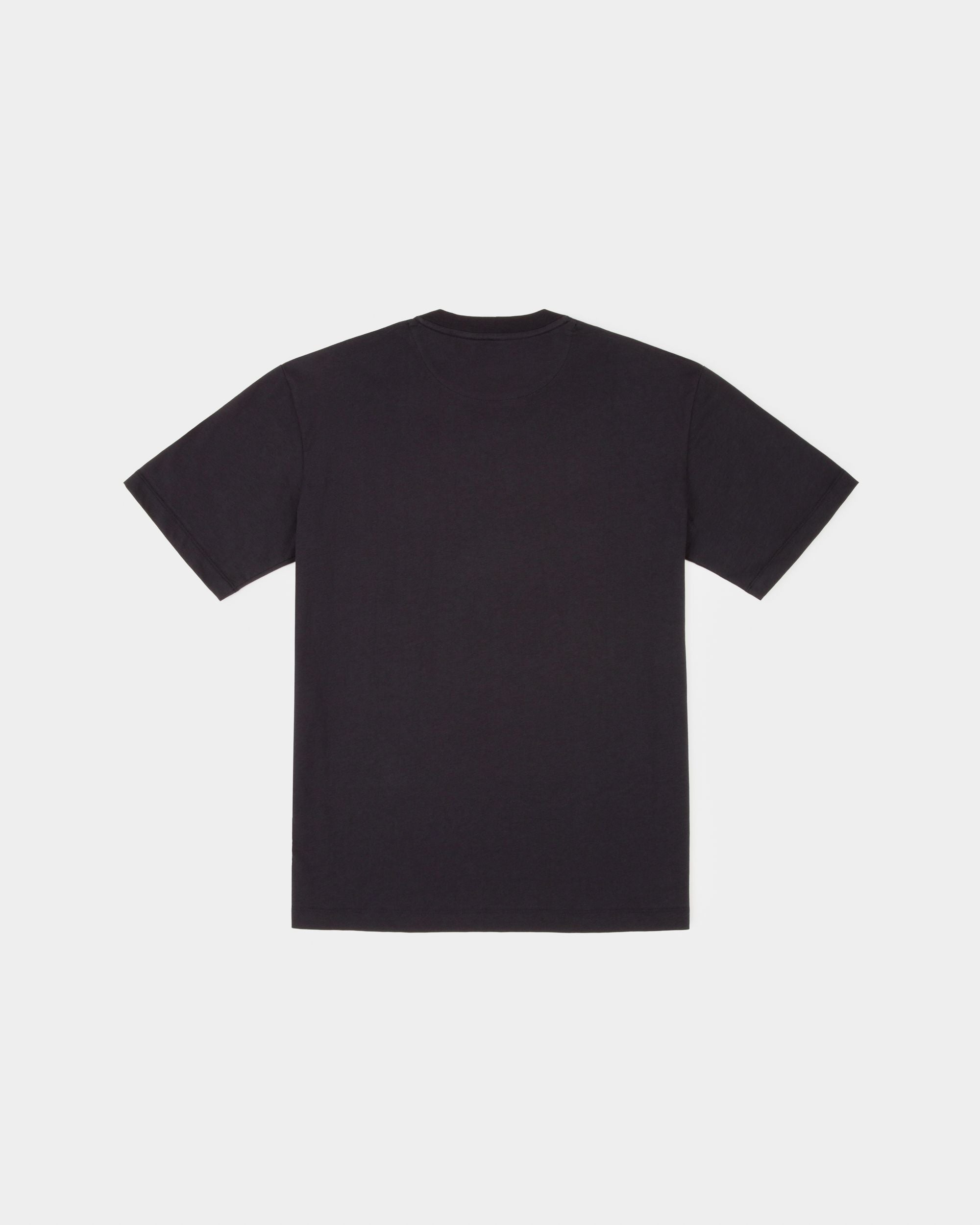 T-Shirt En Coton Bleu Marine - Homme - Bally - 02