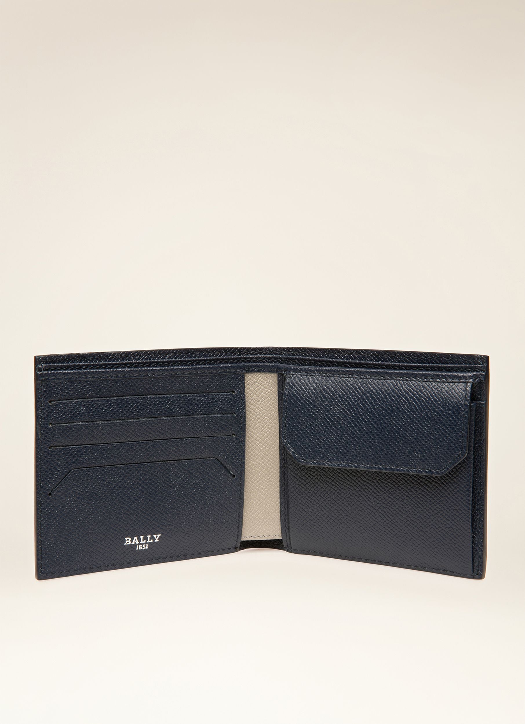 Bribel Portefeuille En Cuir Bleu Marine - Homme - Bally - 03