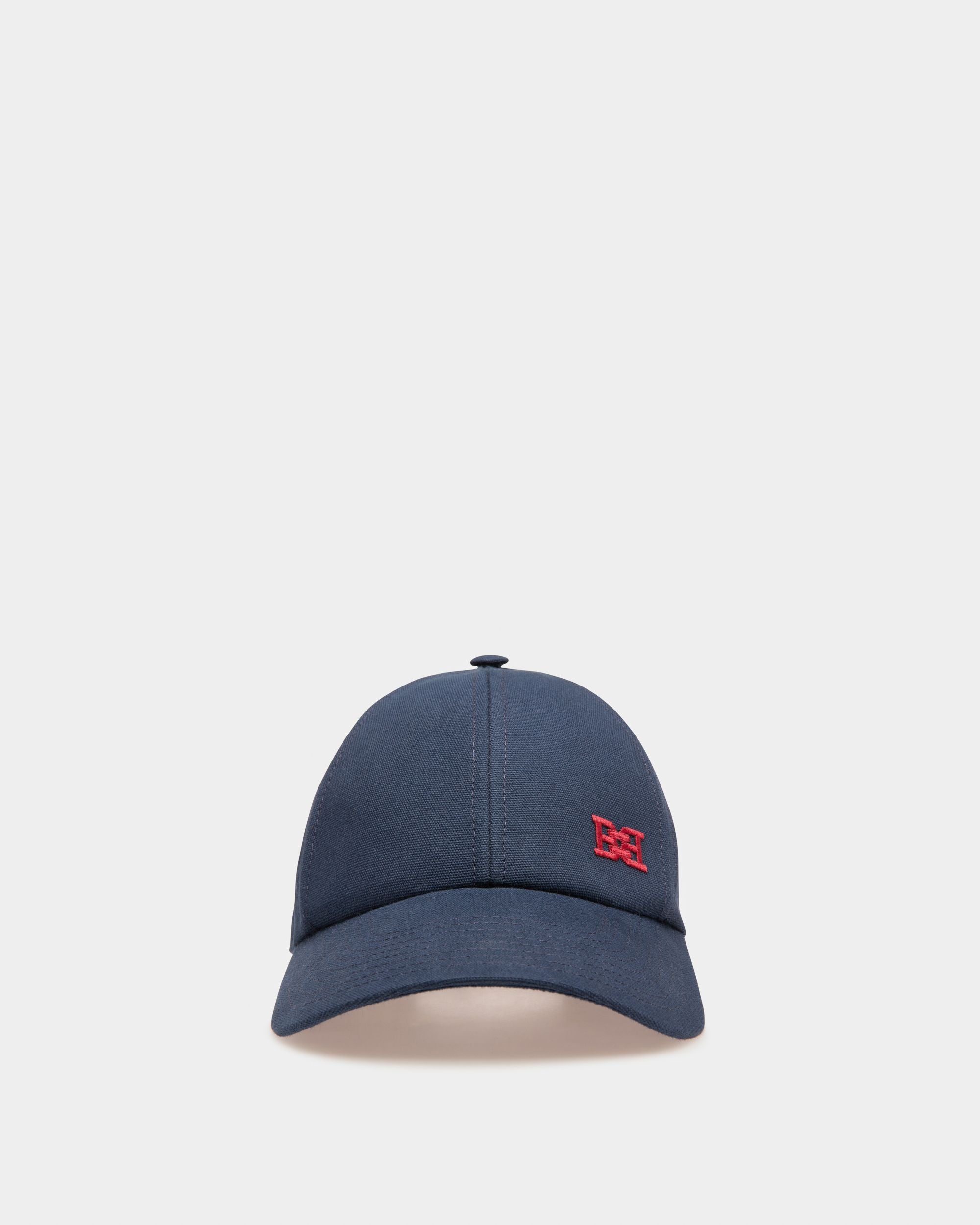 Casquette En Coton Bleu Marine - Homme - Bally - 01