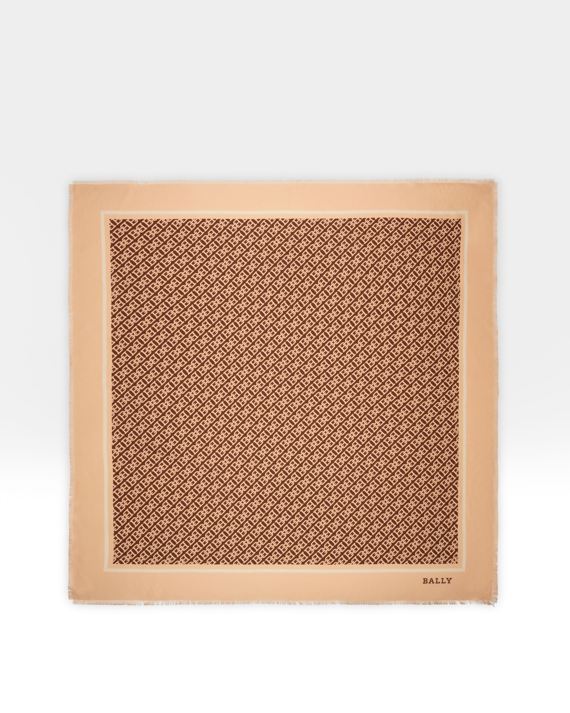 Foulard En Soie Rose Tendre - Femme - Bally - 01