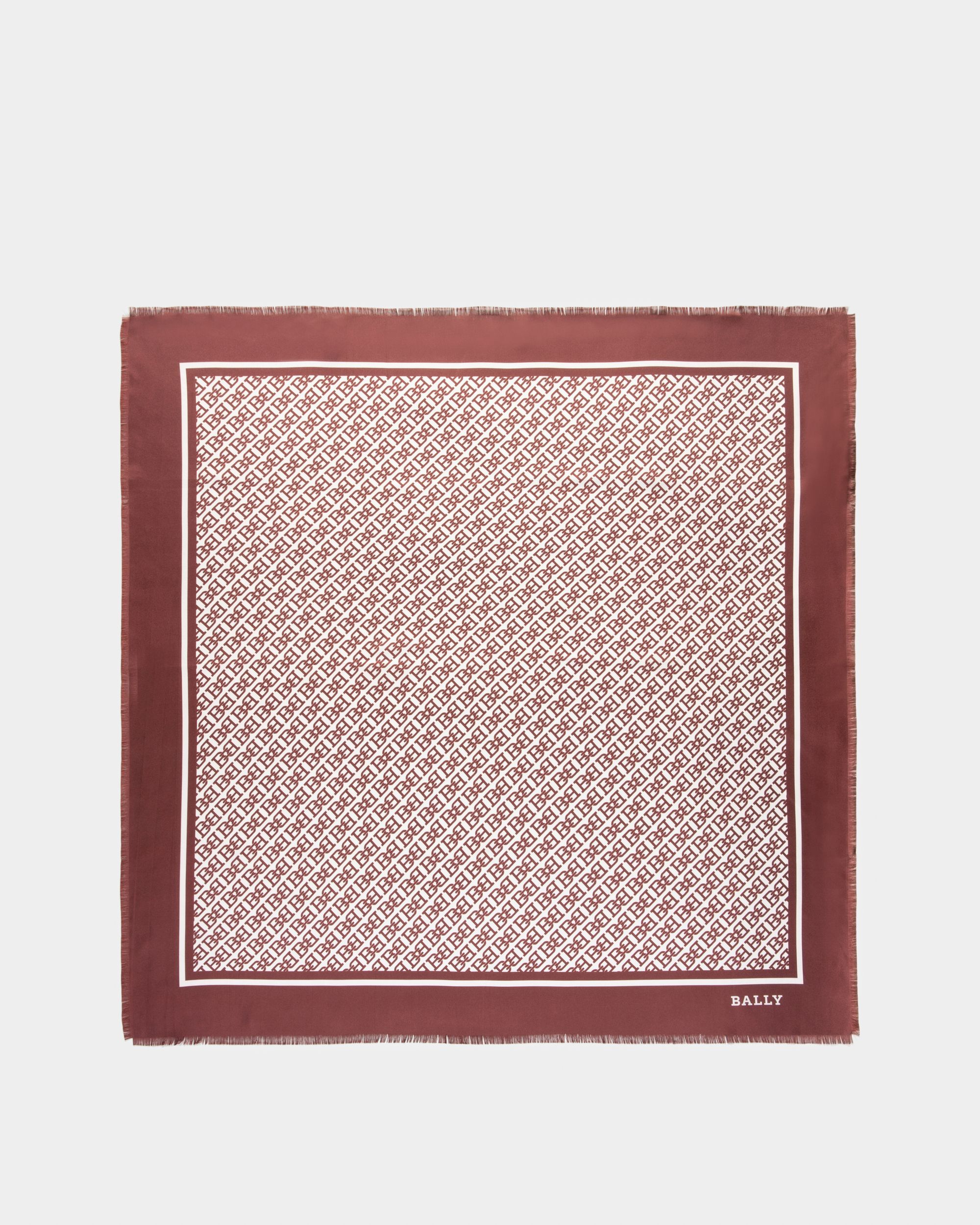 Écharpe En Soie Rouge Héritage - Femme - Bally - 01