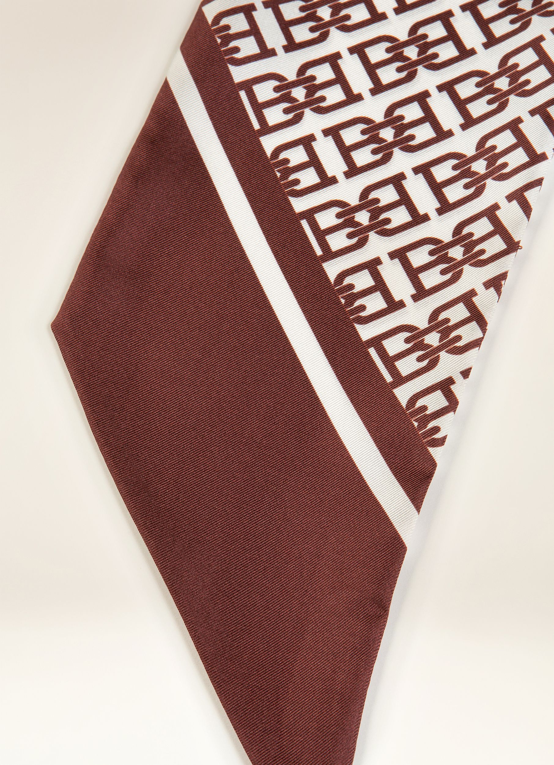 Bandeau En Soie Rouge Héritage - Femme - Bally - 02