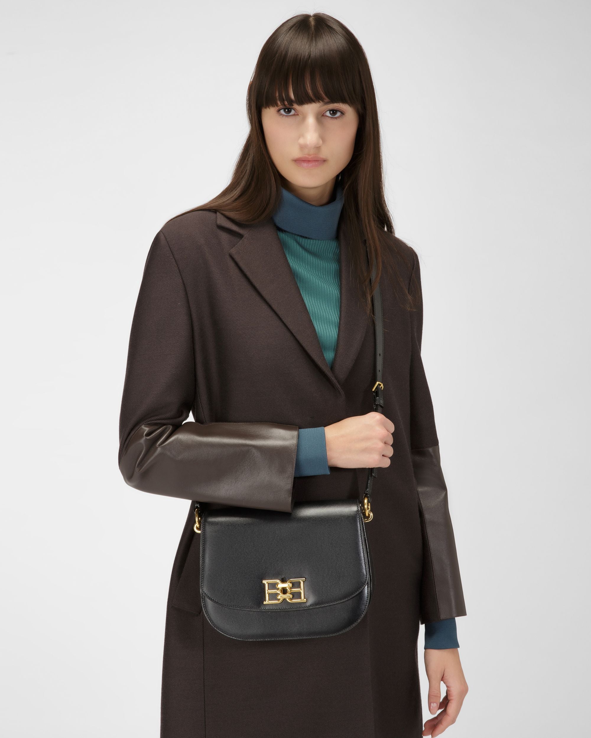 Beckie Sac Bandoulière En Cuir Noir - Femme - Bally - 01